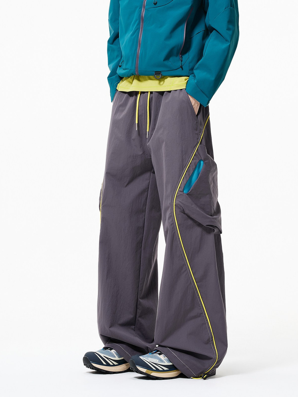 Firesurge - Unisex Contrast-Panel Water-Repellent Paratrooper Pants