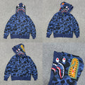 BAPE Shark Camo Full Zip Hoodie Blue Camo