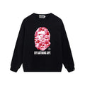 BAPE Pink Camo Ape Head Crewneck Sweatshirt Black