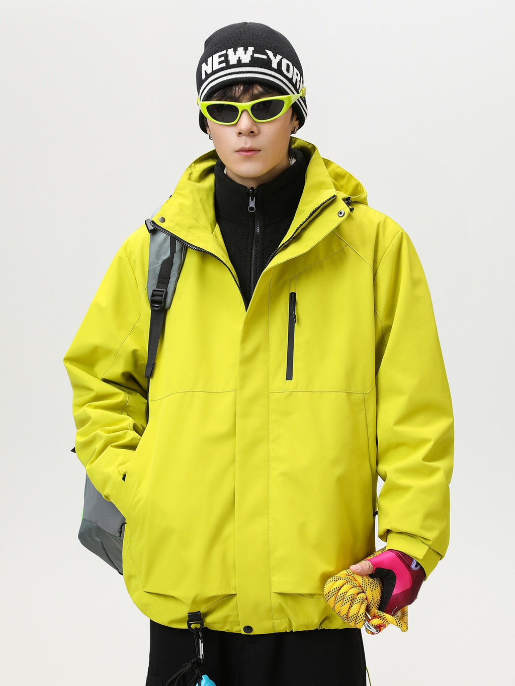 Spirewood - Unisex Water-Repellent 3-in-1 Detachable Hard Shell Jacket