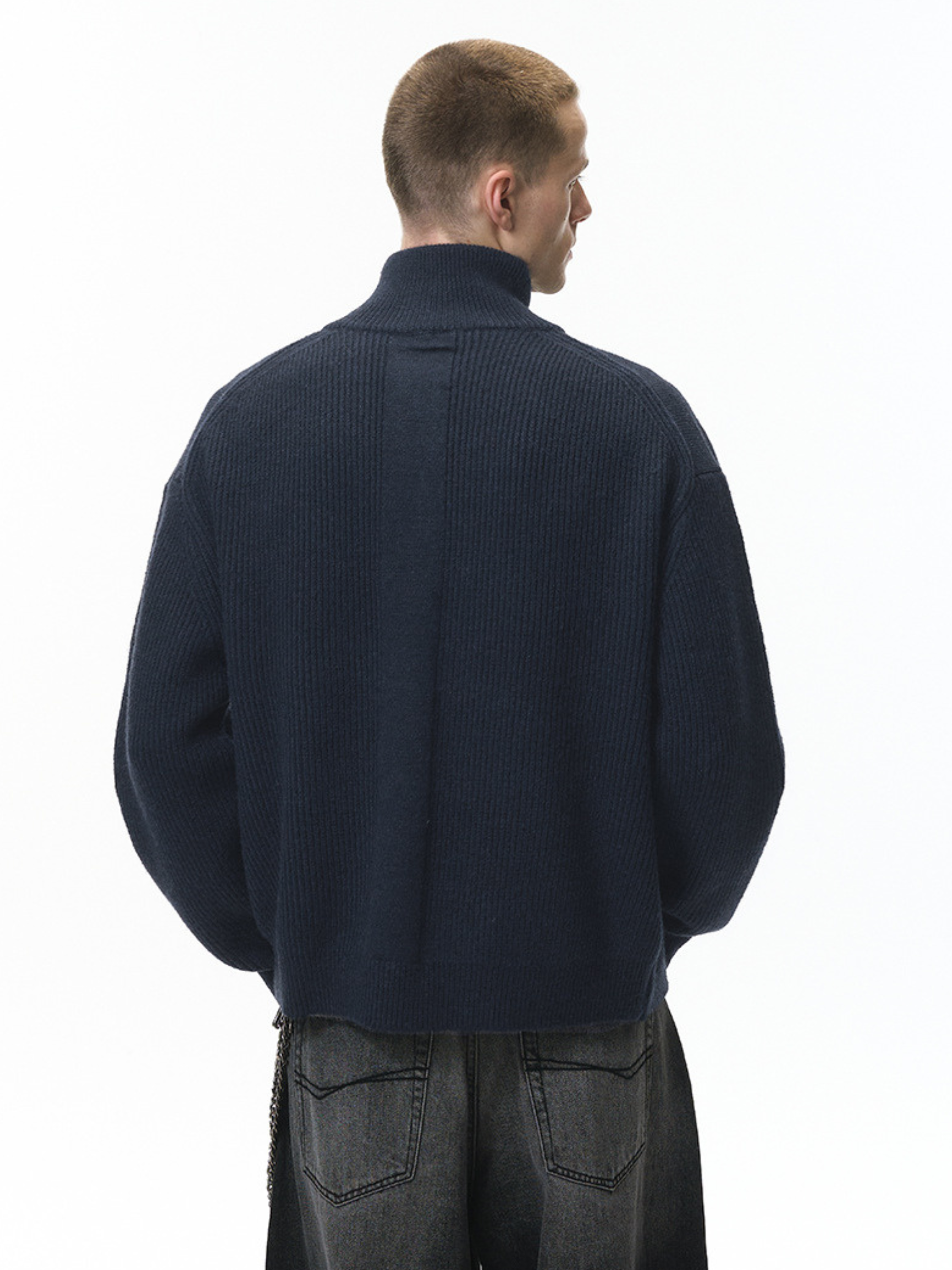 Thistle - Half-Zip High-Neck Knit Sweater
