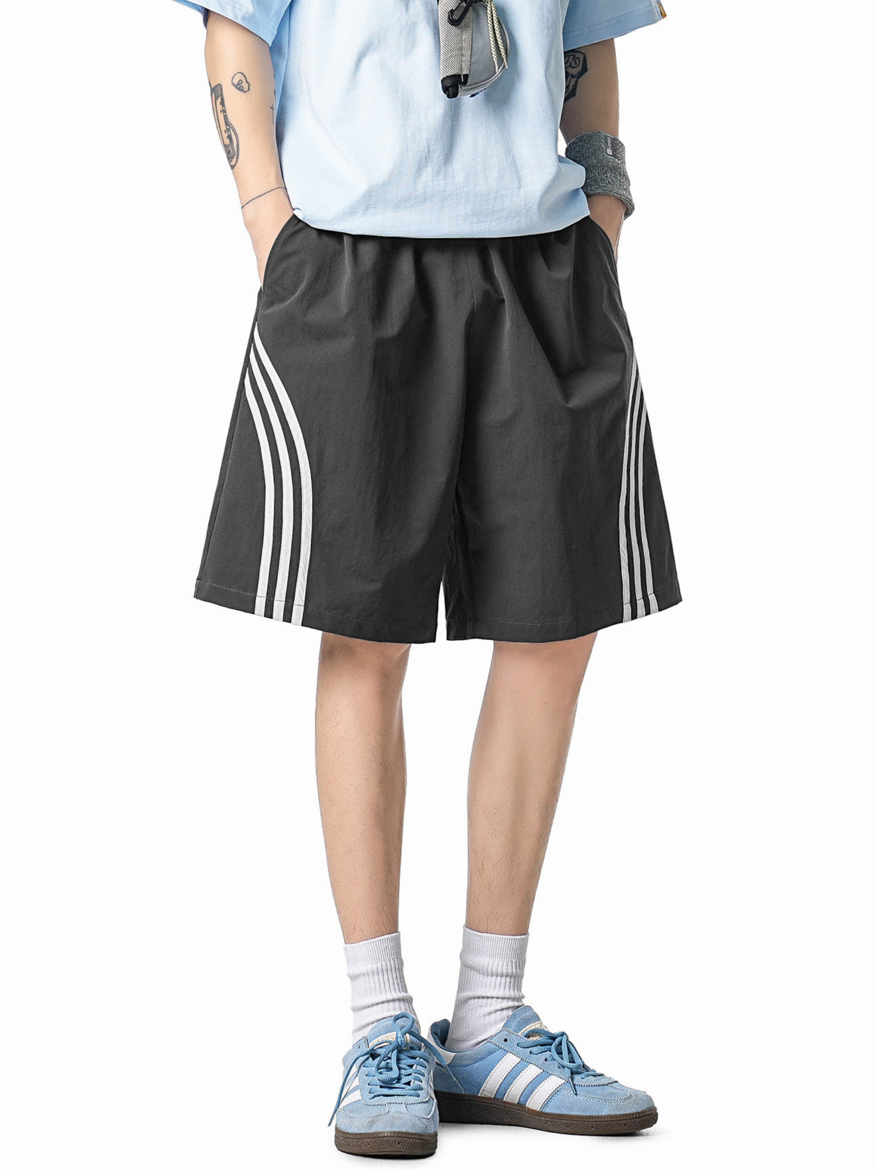 Plackart - triped Lightweight Breathable Shorts