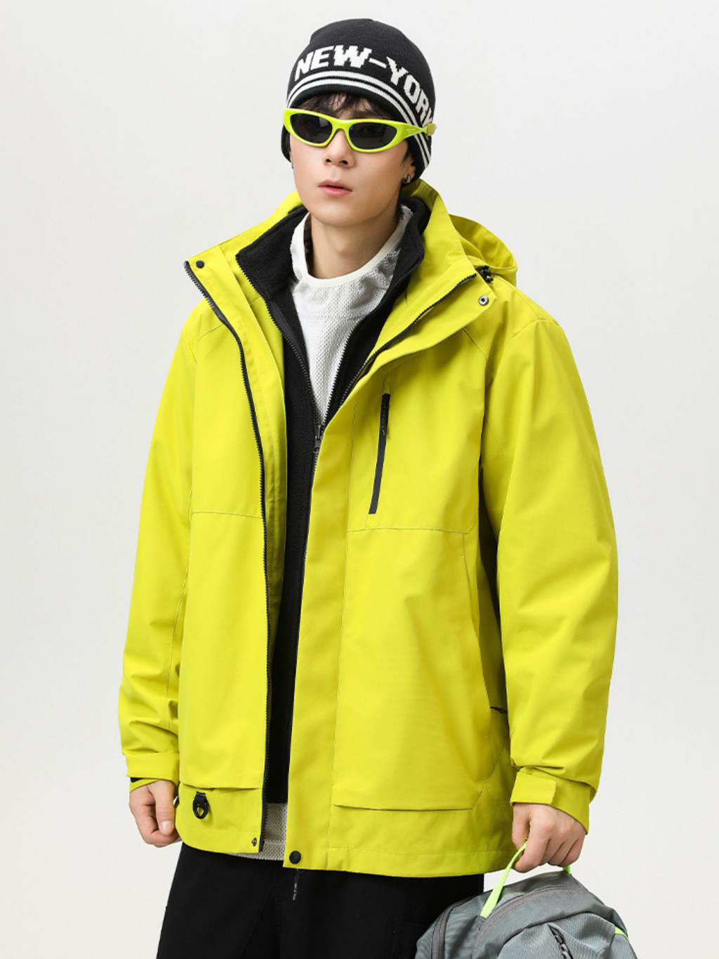Spirewood - Unisex Water-Repellent 3-in-1 Detachable Hard Shell Jacket
