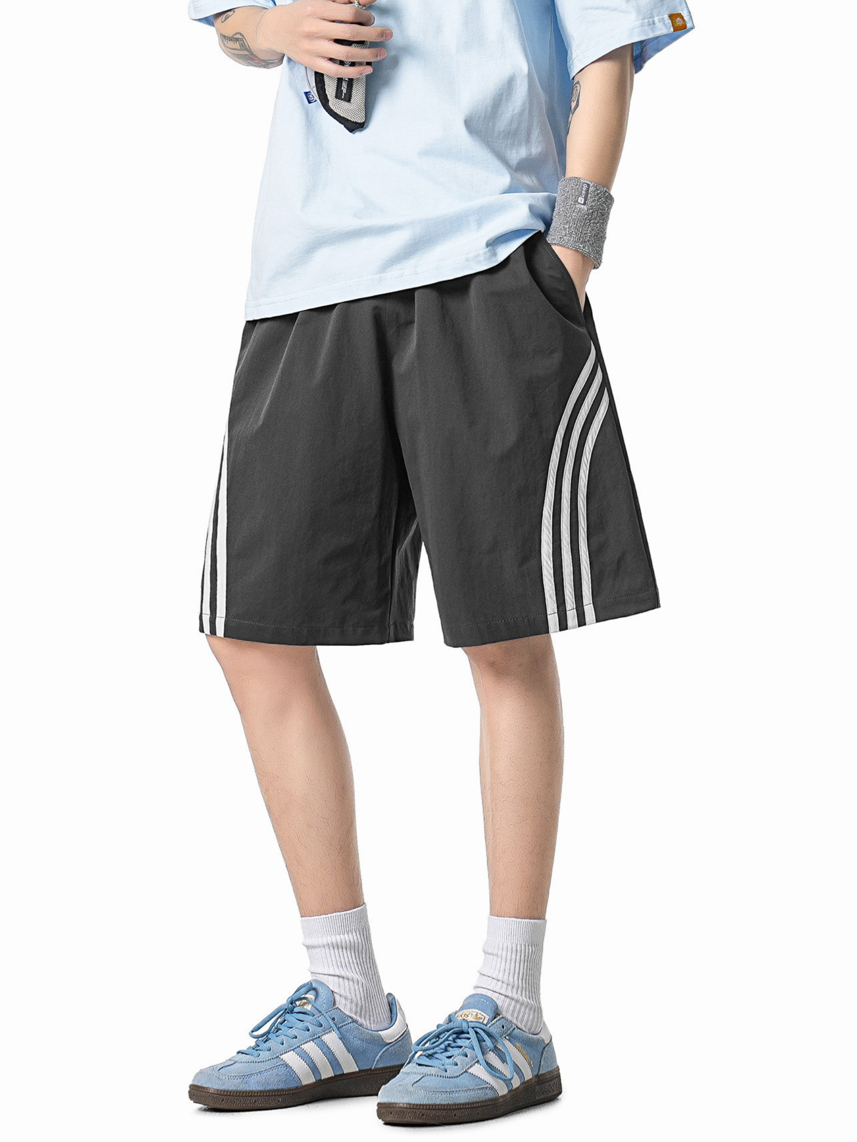 Plackart - triped Lightweight Breathable Shorts