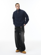 Thistle - Half-Zip High-Neck Knit Sweater