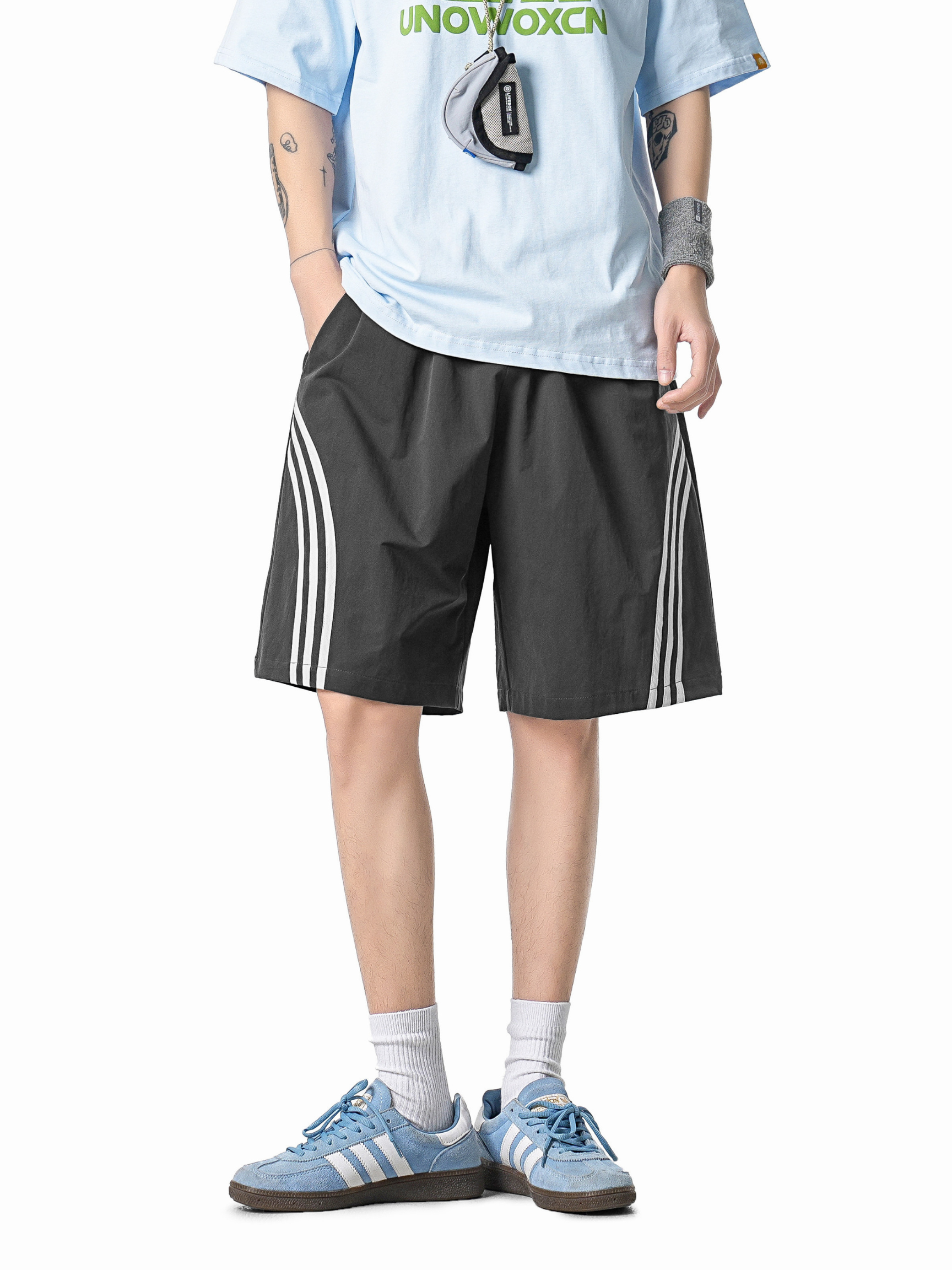 Plackart - triped Lightweight Breathable Shorts