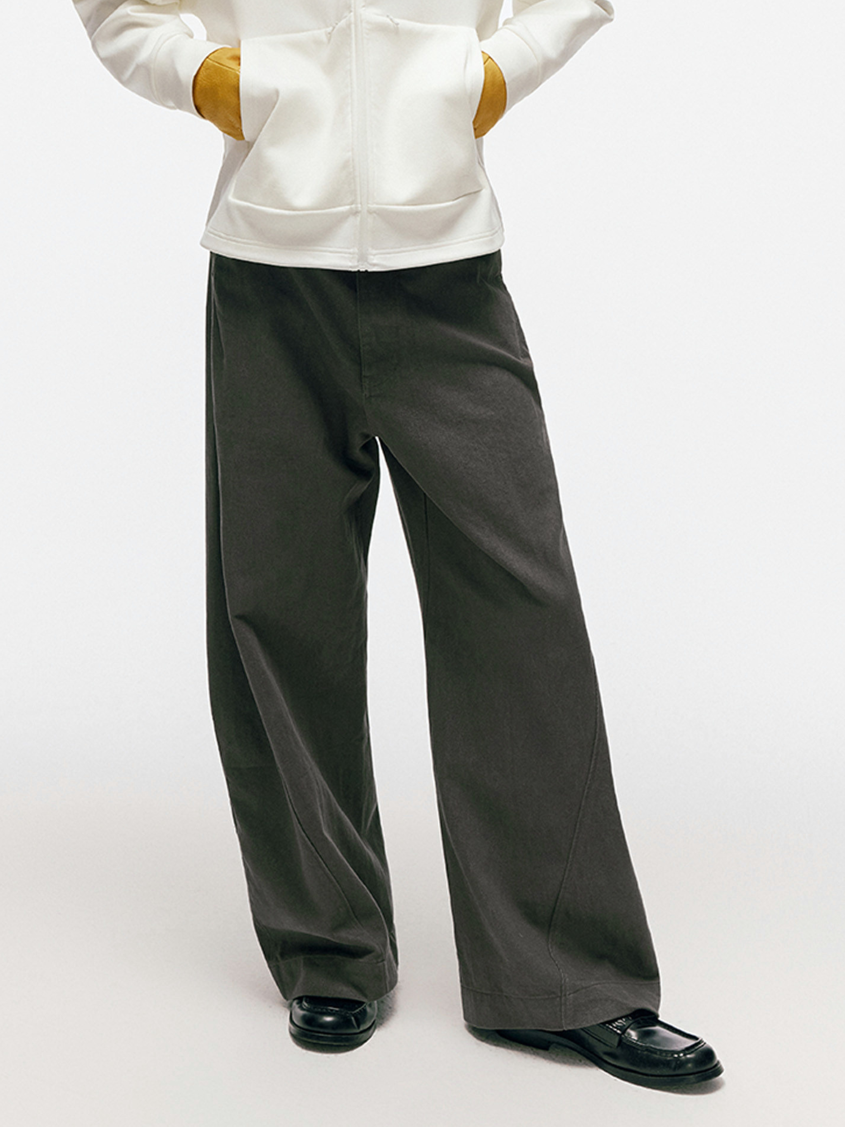 SandDune - Unisex Pleated Curved-Leg Utility Pants