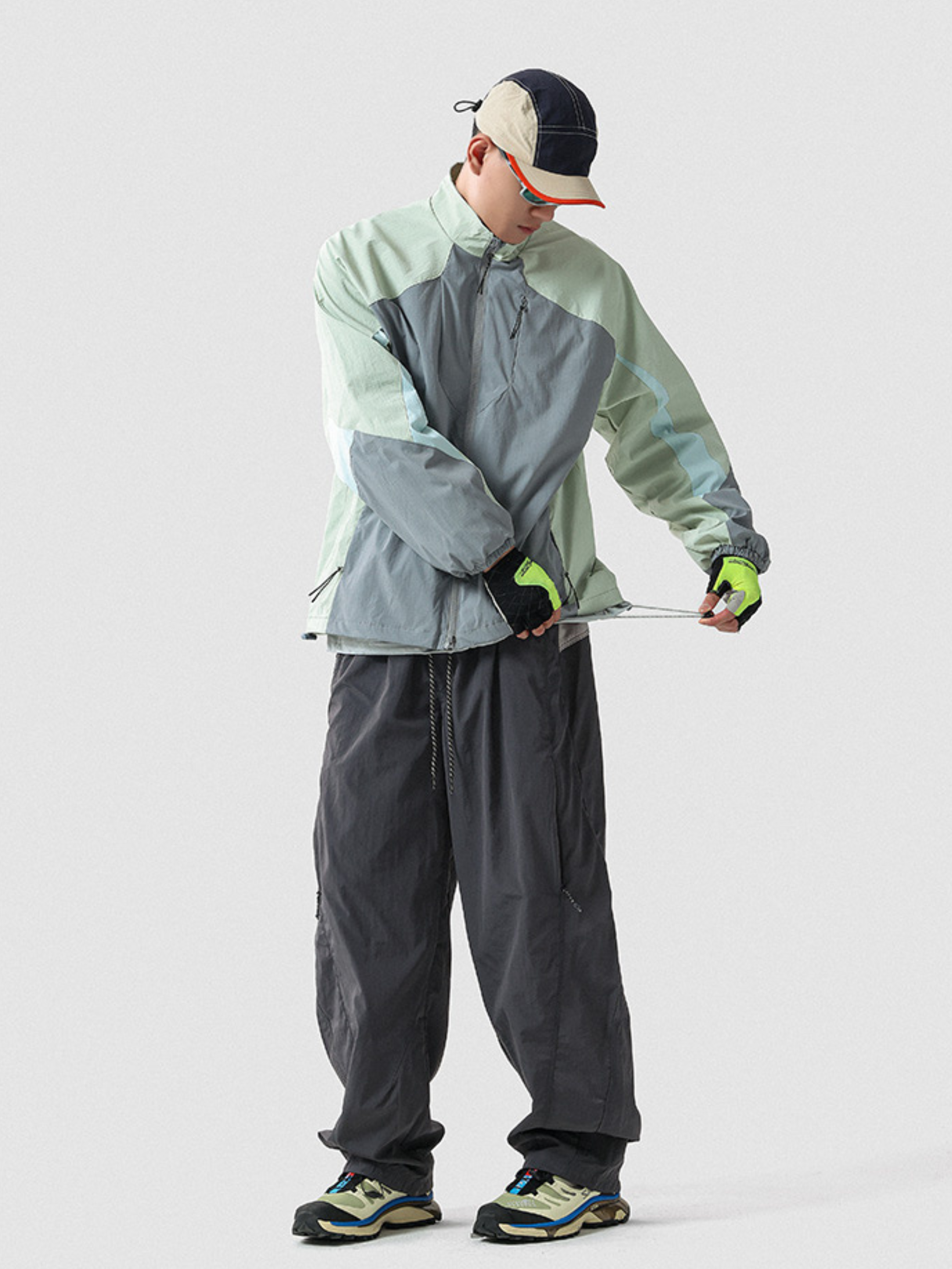 CanyonNest - Unisex Water-Repellent Colorblock Stand Collar Jacket