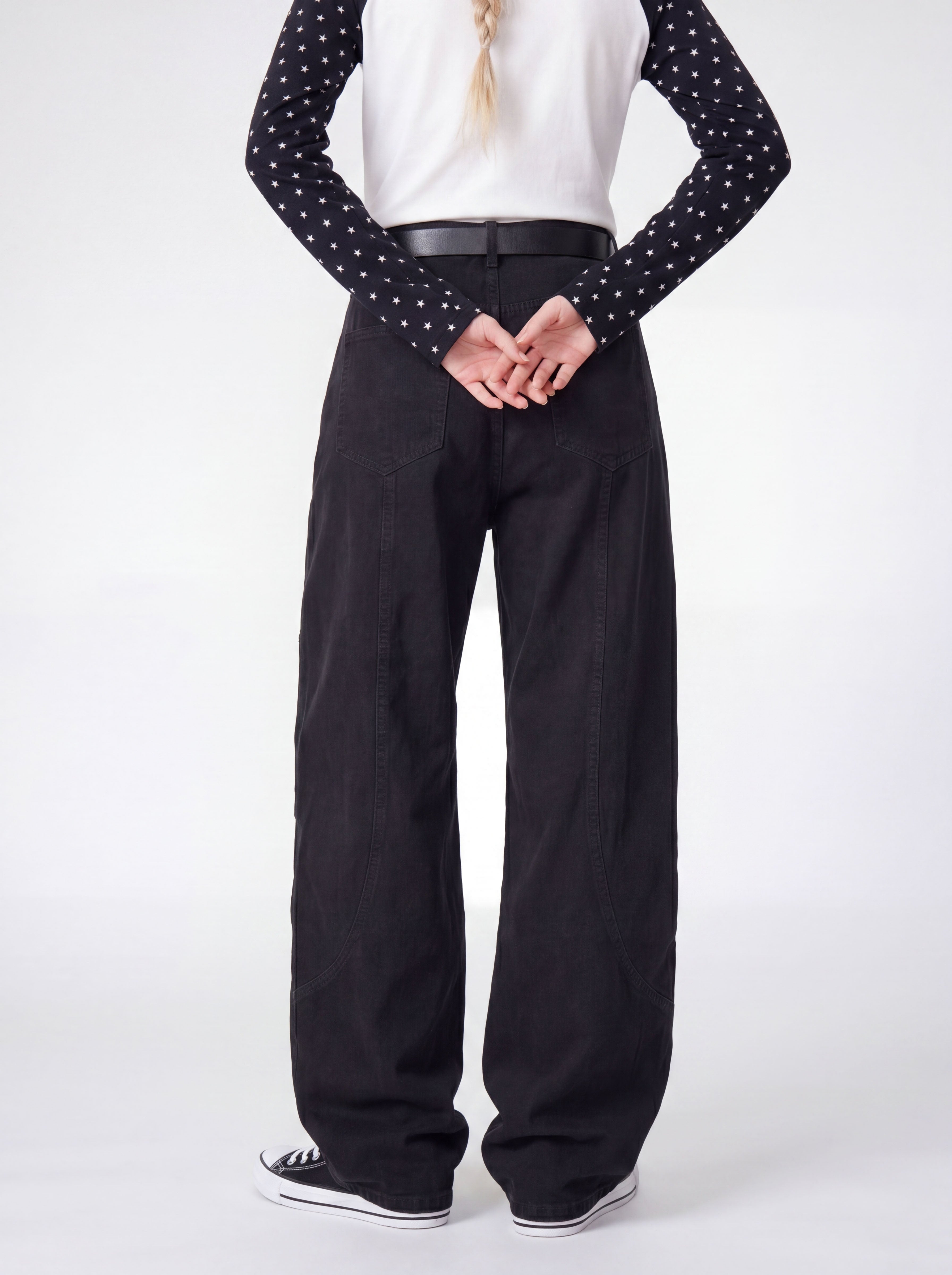 Dewpoint - Button Straight-Leg Wide Cargo Pants