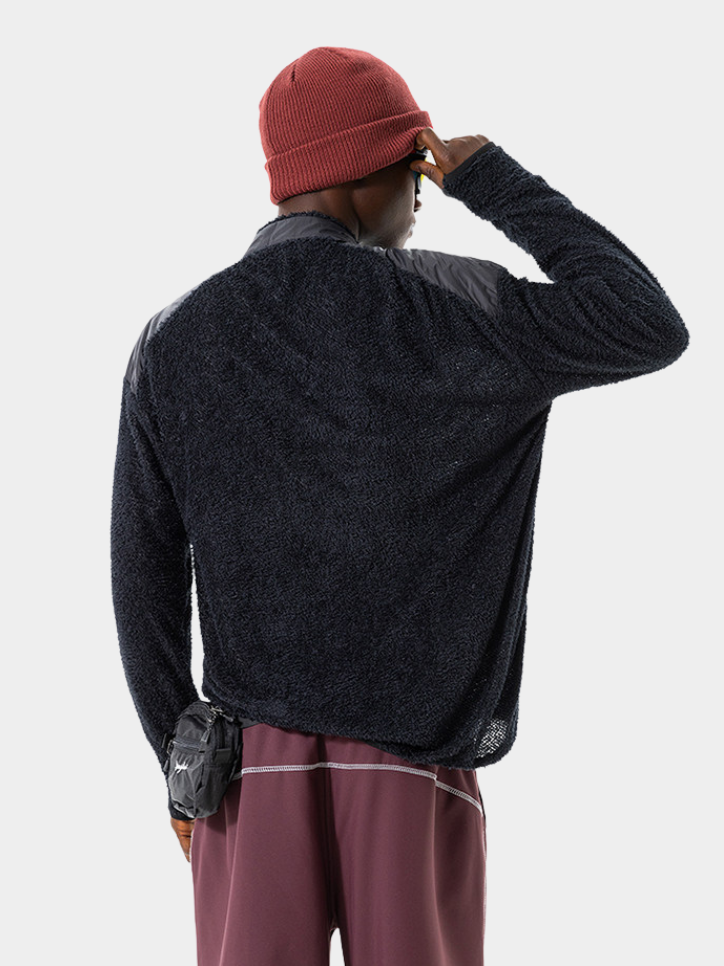 Ashtop - Unisex Thermal Fleece Half-Zip Mock Neck Sweatshirt