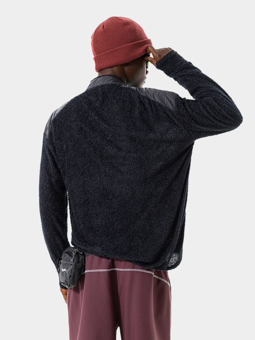Ashtop - Unisex Thermal Fleece Half-Zip Mock Neck Sweatshirt