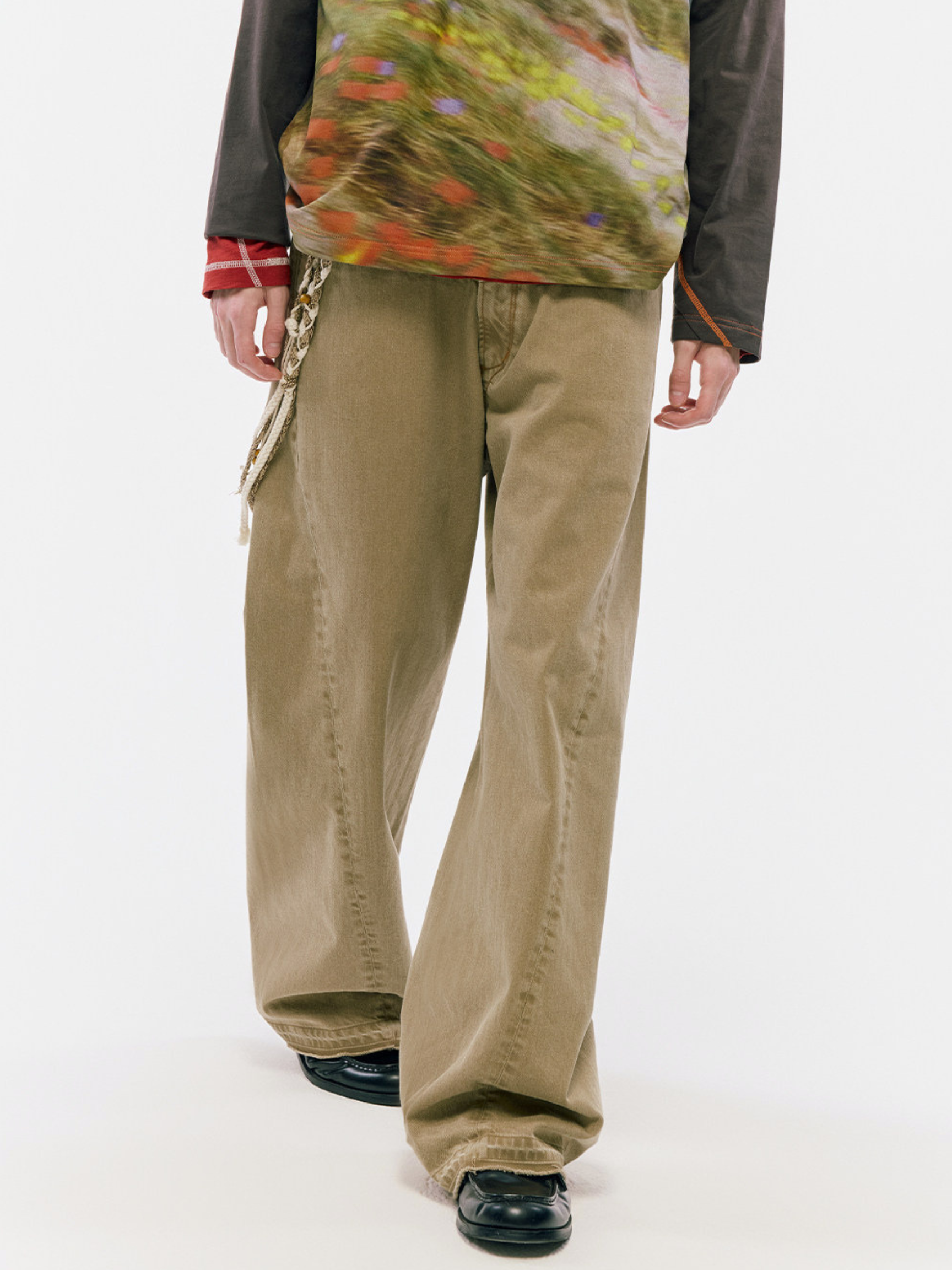FreeSpirit - Unisex Slub Cotton Curved-Leg Pants