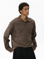 Shade - Unisex One-Piece Collar Long Sleeve Polo Shirt