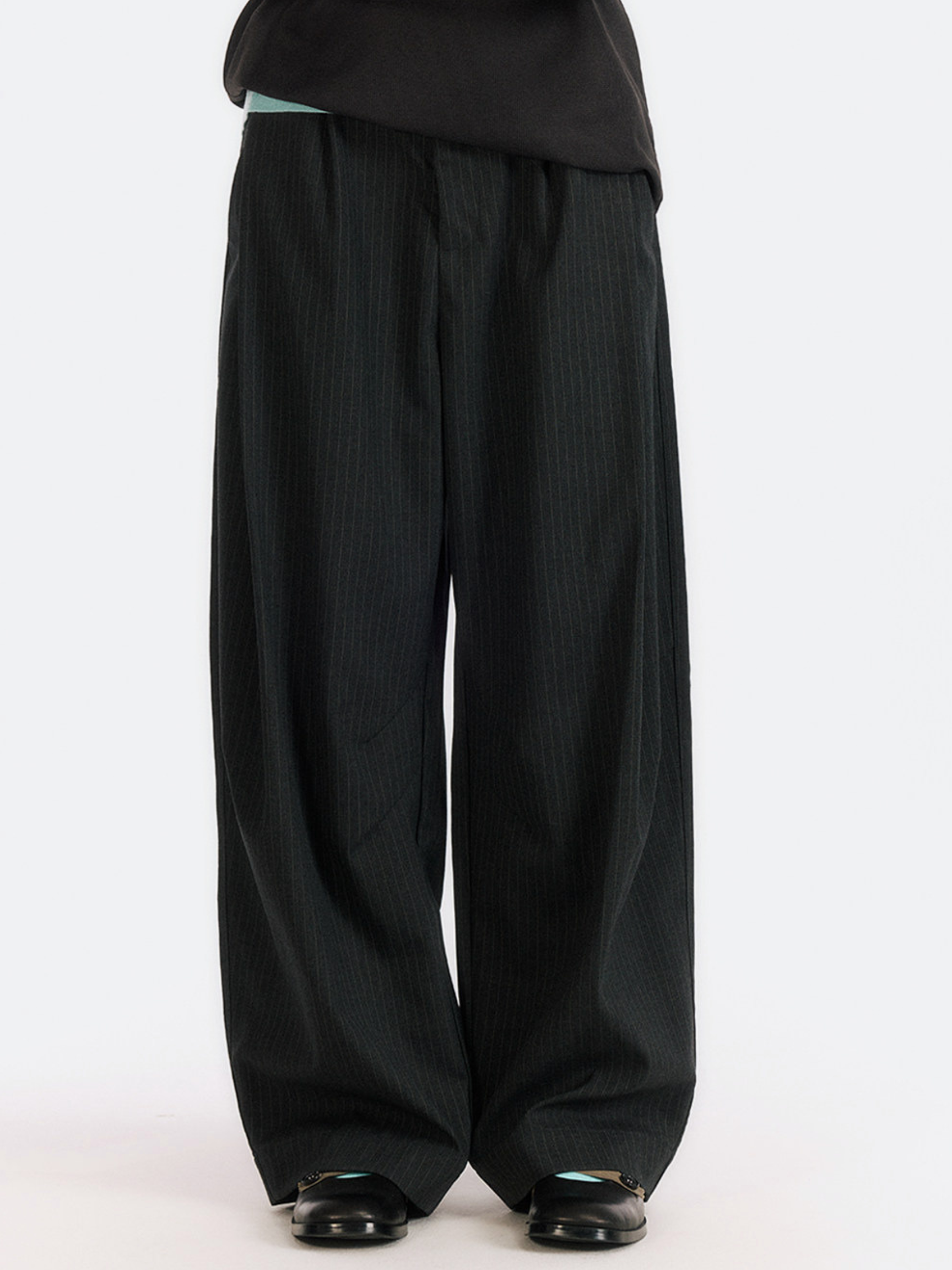 FernGully - Unisex Breathable Striped Relaxed Drape Wide-Leg Pants