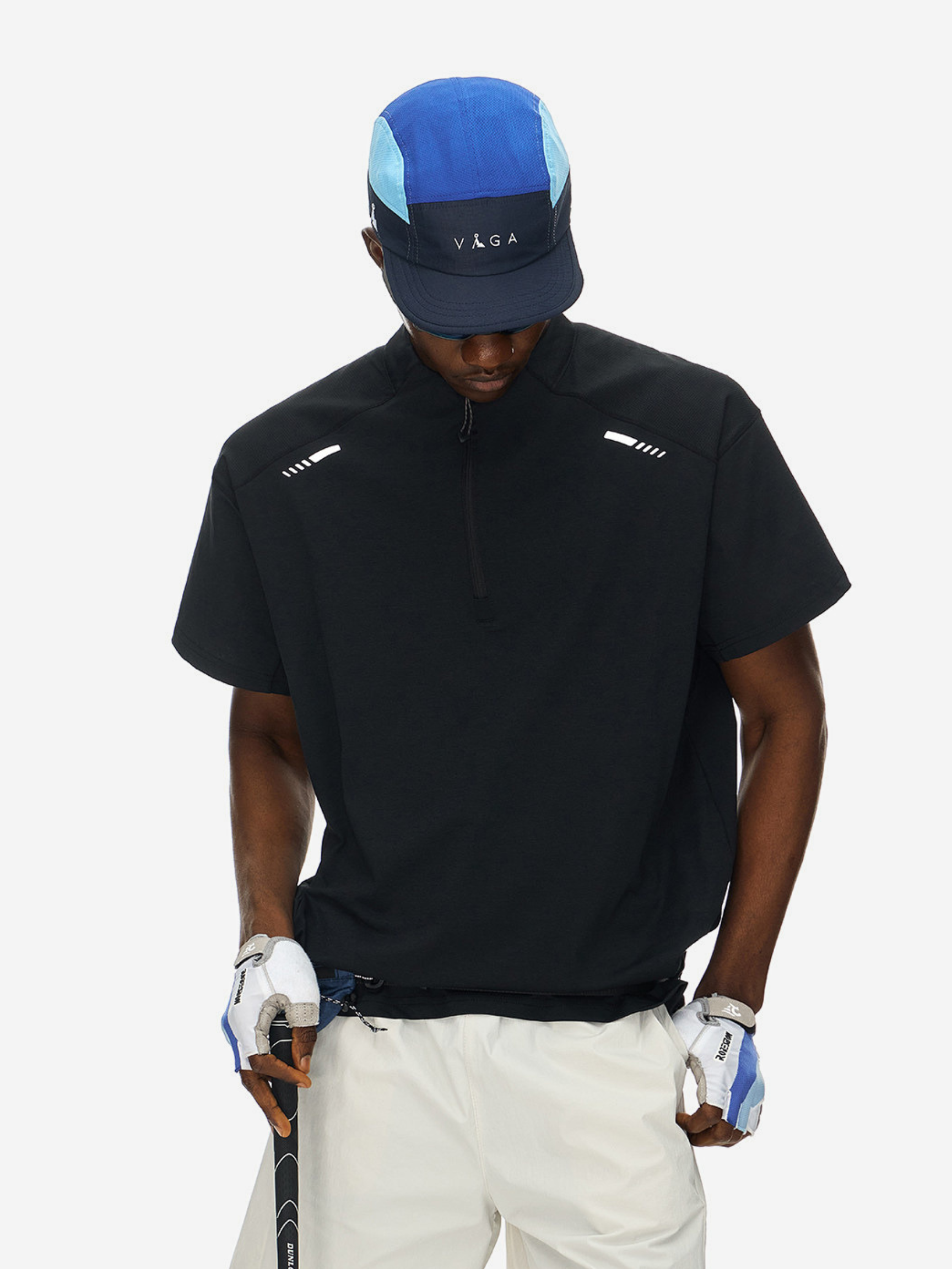 AuraFlow - Men's UPF50+ UV Protection Half-Zip T-Shirt
