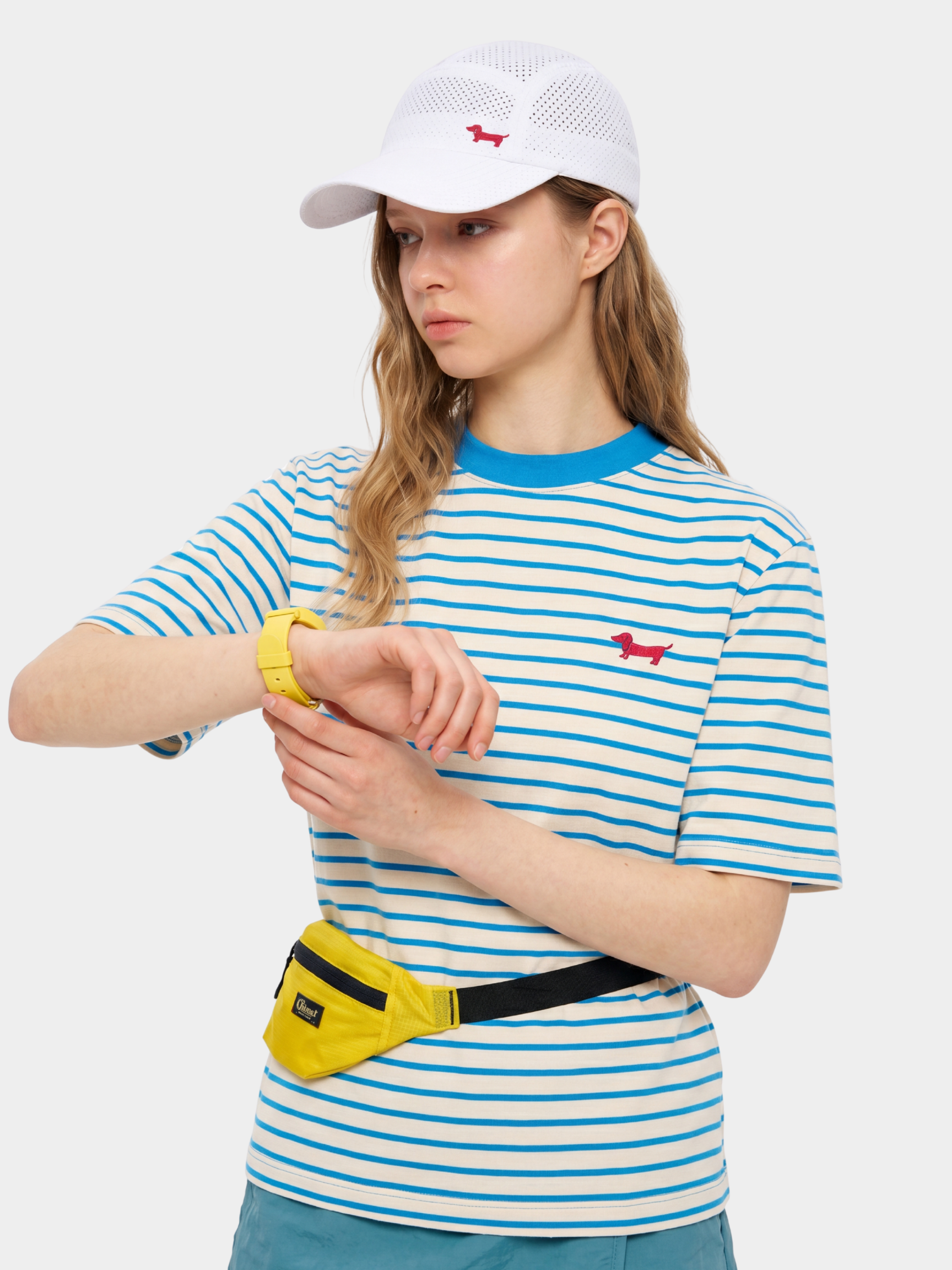 StillCloak - Striped Embroidered Cotton Relaxed T-Shirt