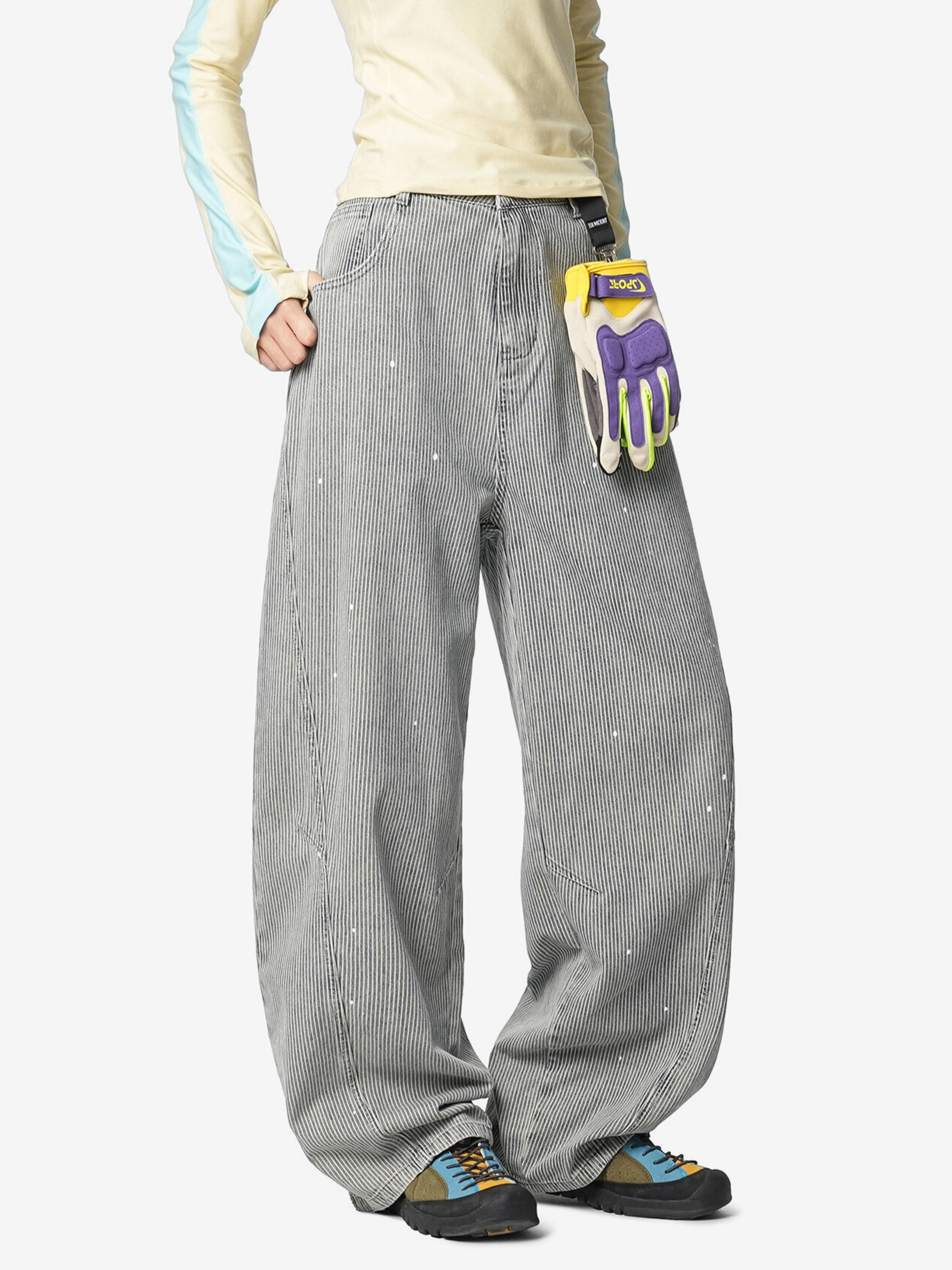 Highclimb - Striped Straight-Leg Pants