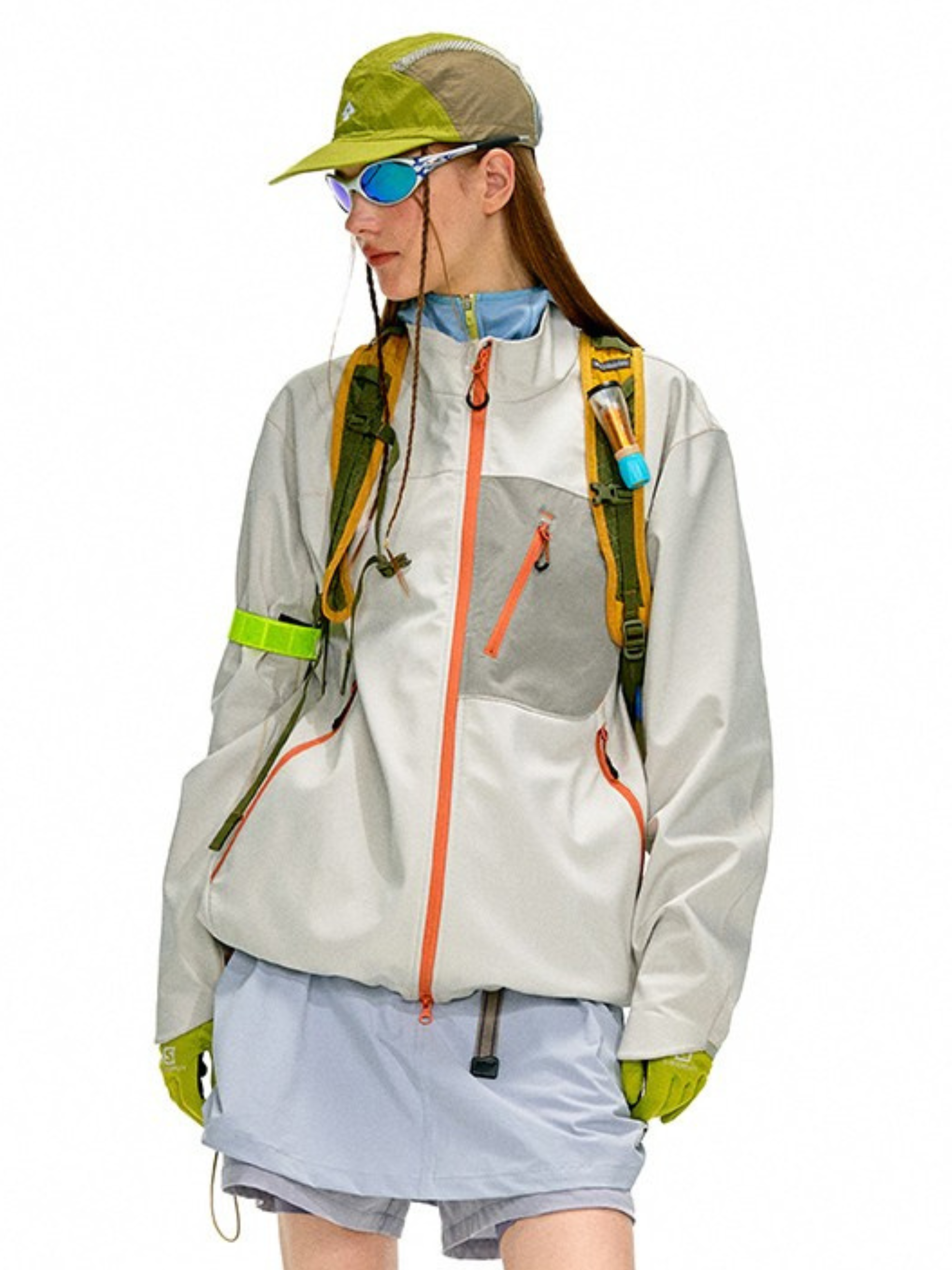 Driftcore - Unisex Teflon Water-Repellent Colorblock Stand Collar Jacket