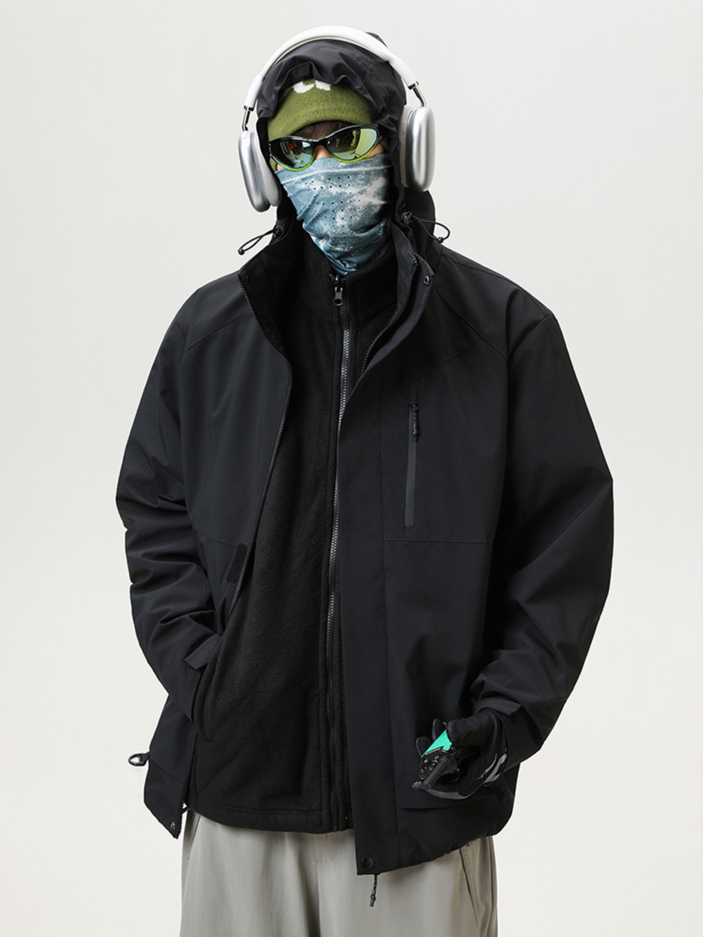 Spirewood - Unisex Water-Repellent 3-in-1 Detachable Hard Shell Jacket