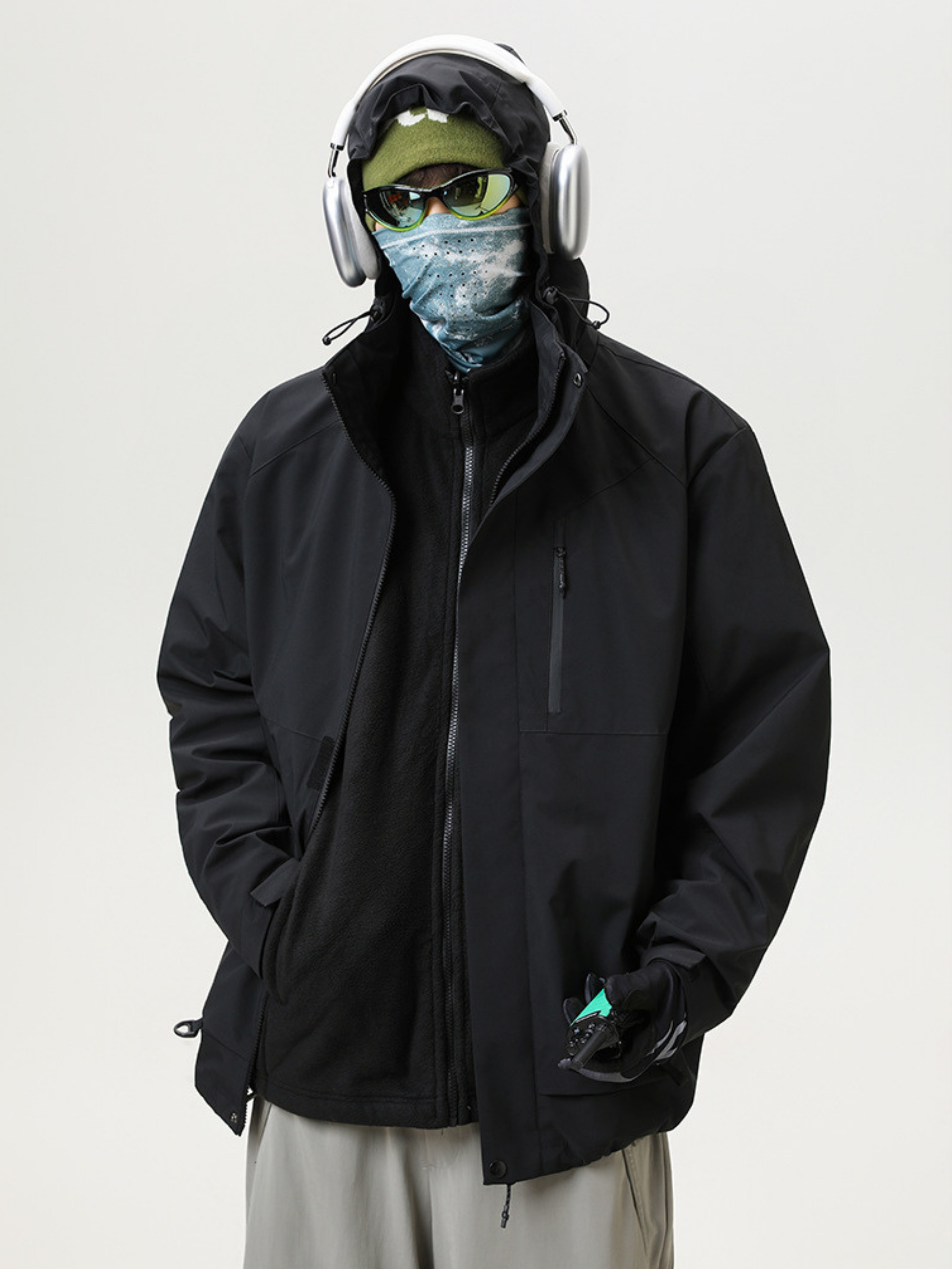 Spirewood - Unisex Water-Repellent 3-in-1 Detachable Hard Shell Jacket