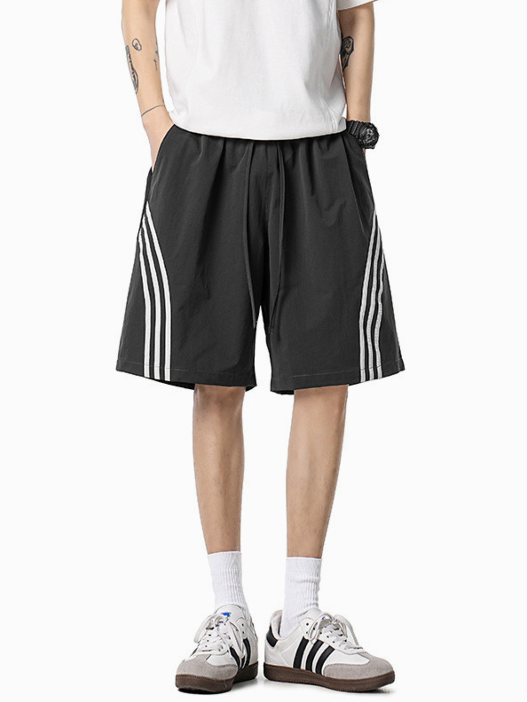 Plackart - triped Lightweight Breathable Shorts