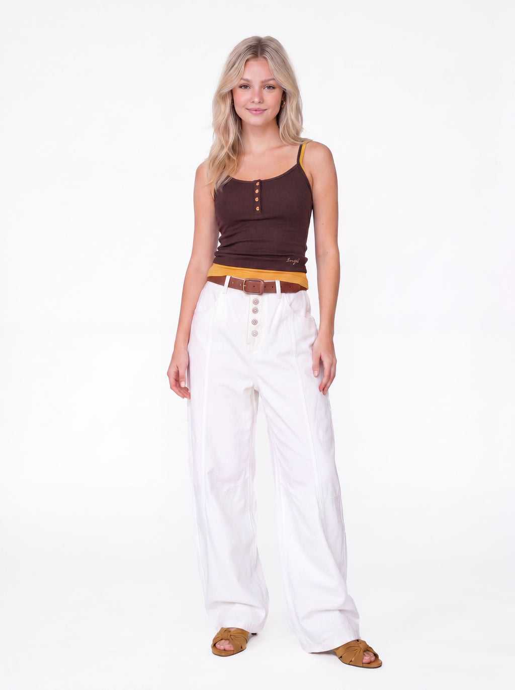 Dewpoint - Button Straight-Leg Wide Cargo Pants