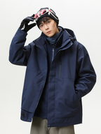 Spirewood - Unisex Water-Repellent 3-in-1 Detachable Hard Shell Jacket