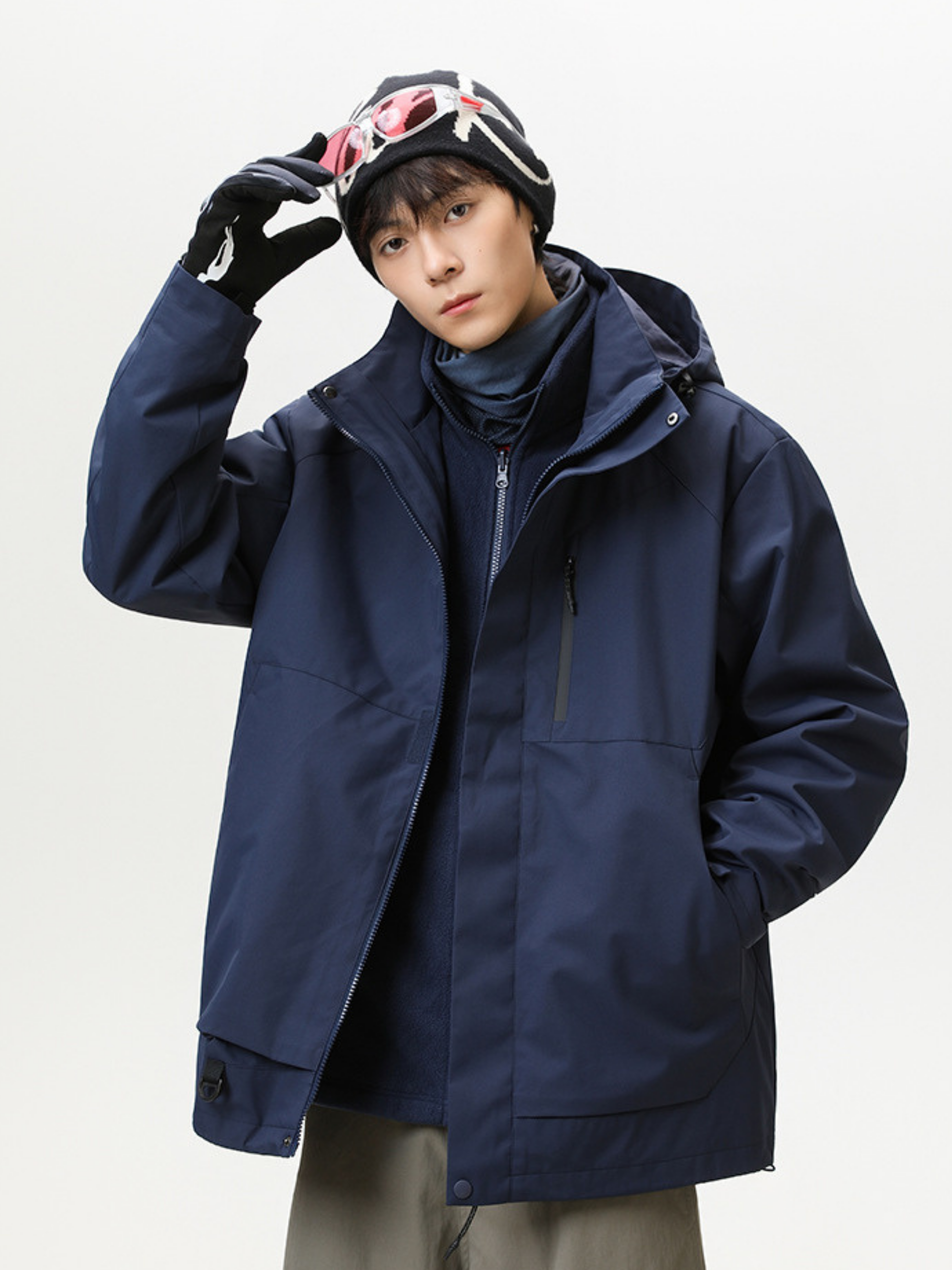 Spirewood - Unisex Water-Repellent 3-in-1 Detachable Hard Shell Jacket