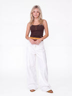 Dewpoint - Button Straight-Leg Wide Cargo Pants