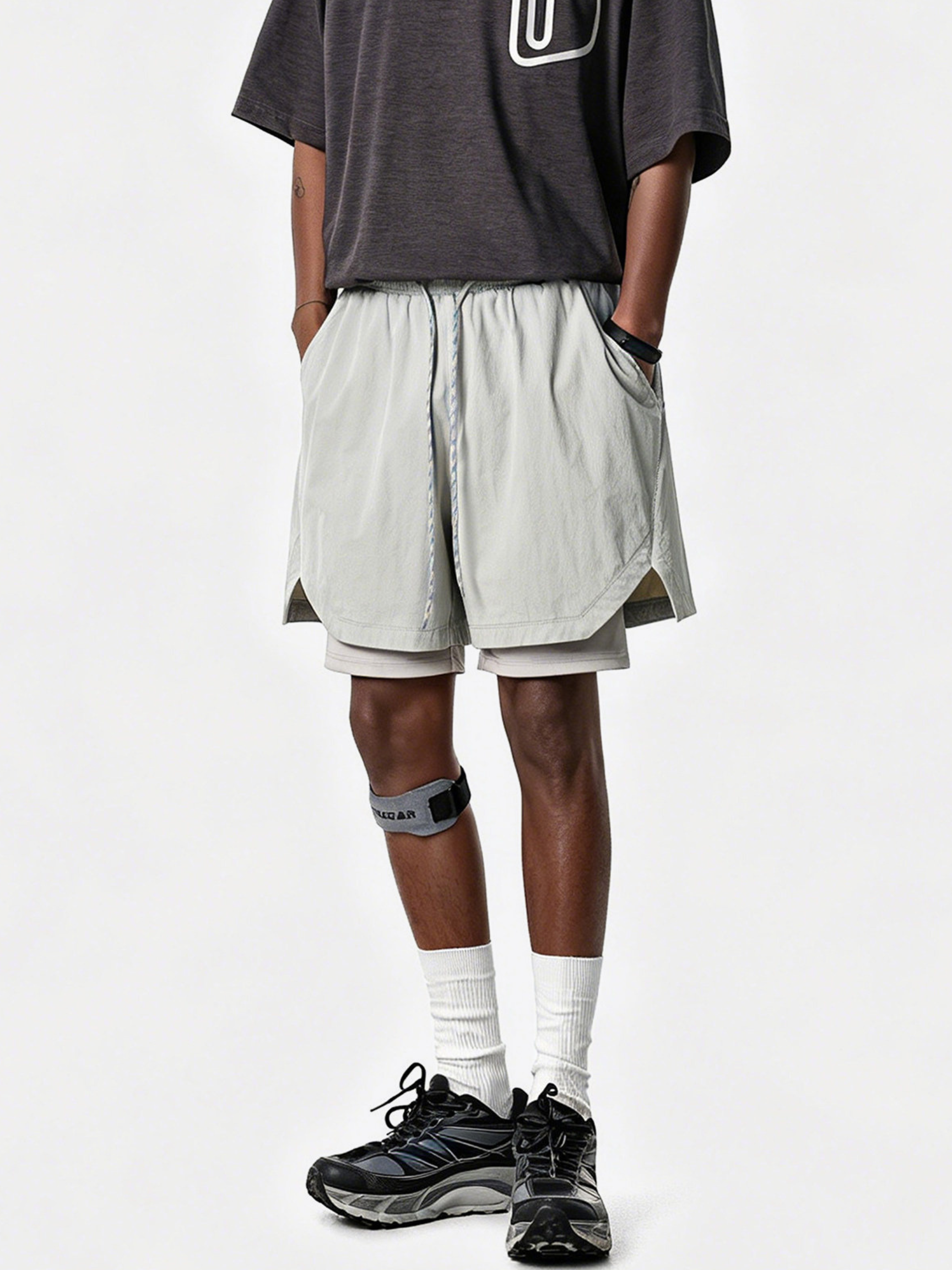 Trekker - Men's Lightweight Color-Block 2-in-1 Athletic Shorts