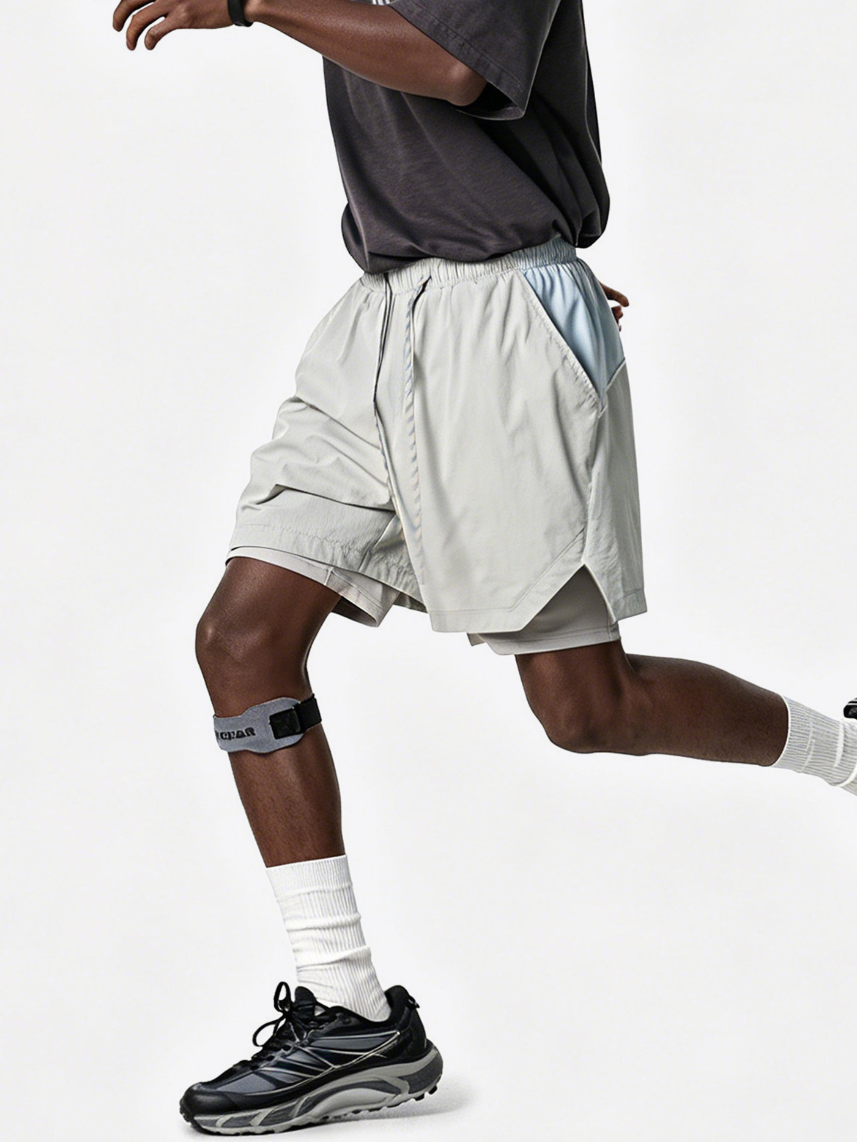 Trekker - Men's Lightweight Color-Block 2-in-1 Athletic Shorts