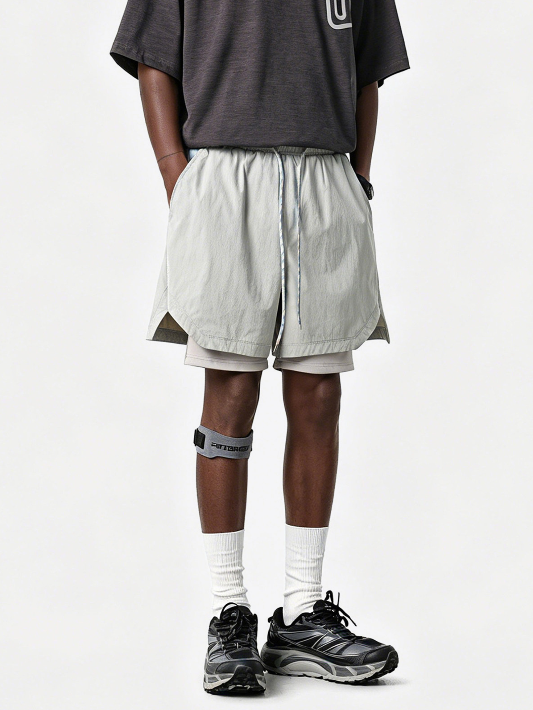 Trekker - Men's Lightweight Color-Block 2-in-1 Athletic Shorts
