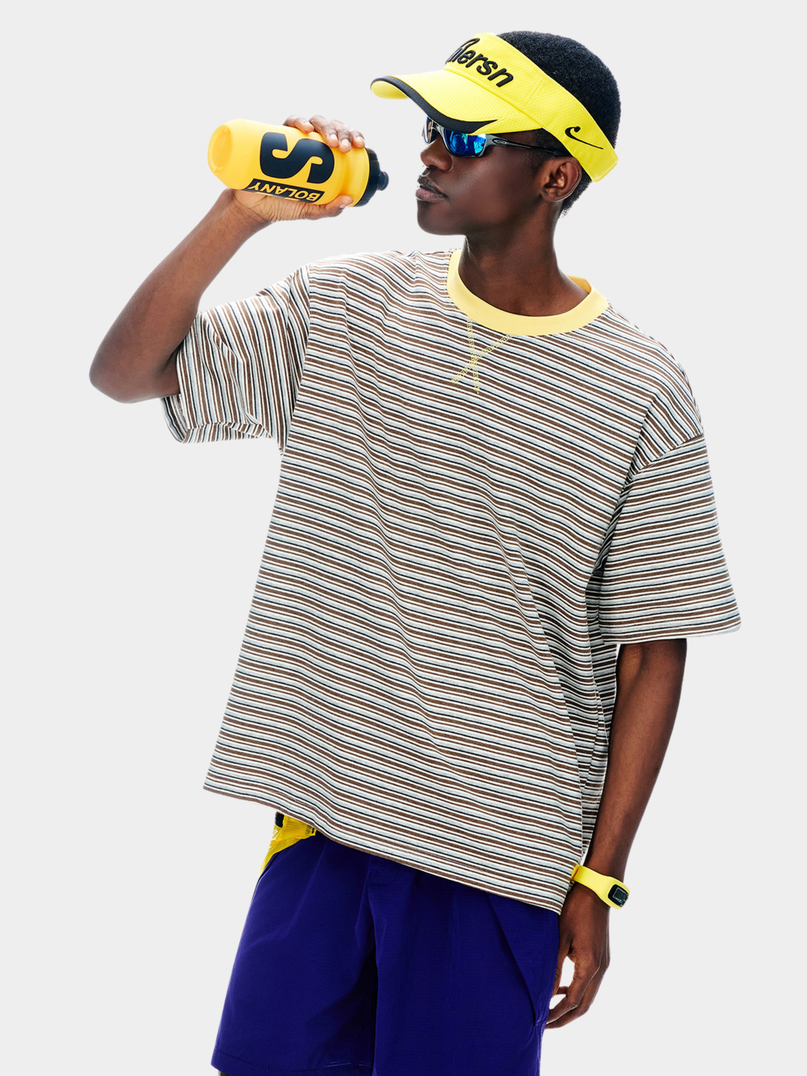 Deertrail - Unisex Heavyweight Contrast Stripe Oversized T-Shirt