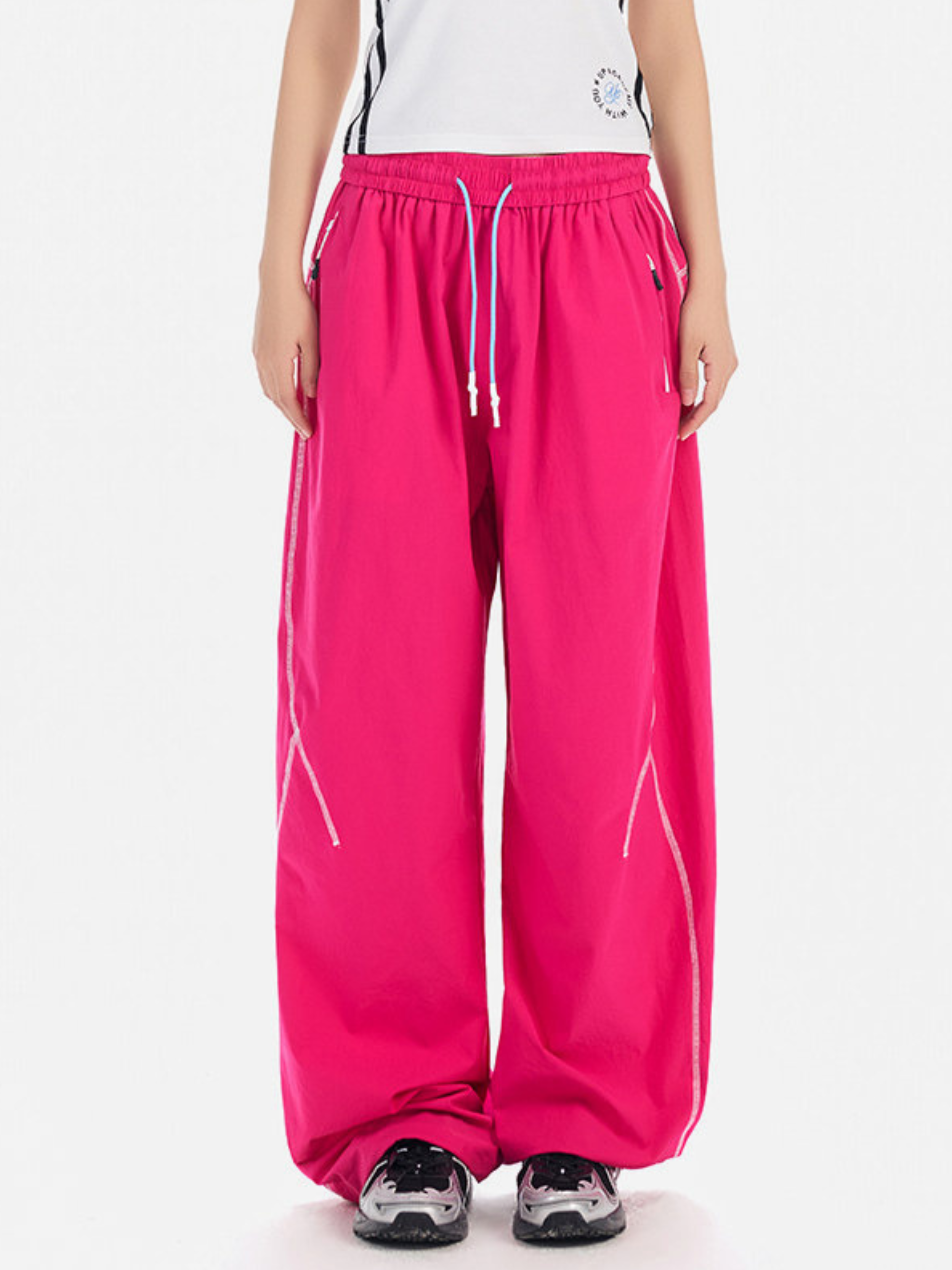 Oakfall - Water-Repellent Contrast Stitch Wide-Leg Pants