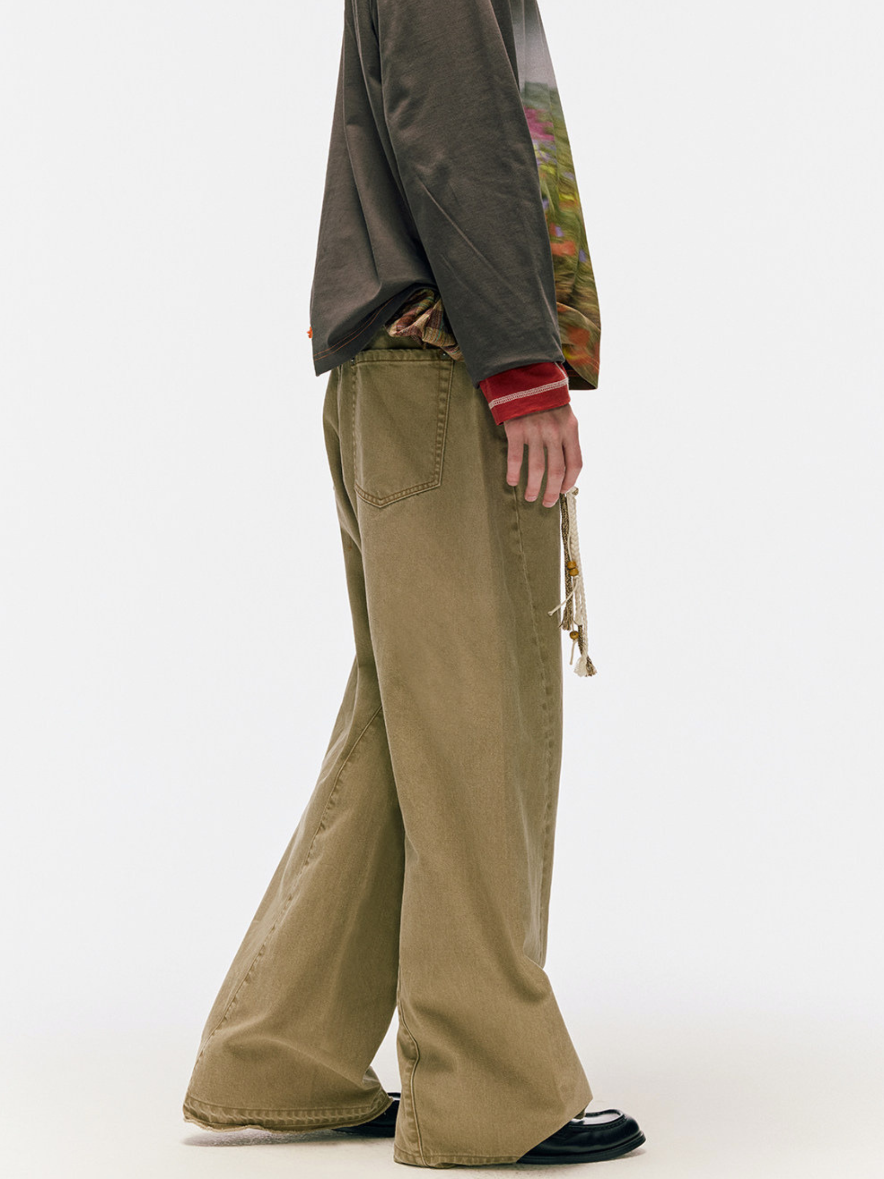FreeSpirit - Unisex Slub Cotton Curved-Leg Pants