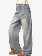 HardPan - Contrast Hasso Stitching Cotton Denim Jeans
