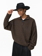 Shade - Unisex One-Piece Collar Long Sleeve Polo Shirt
