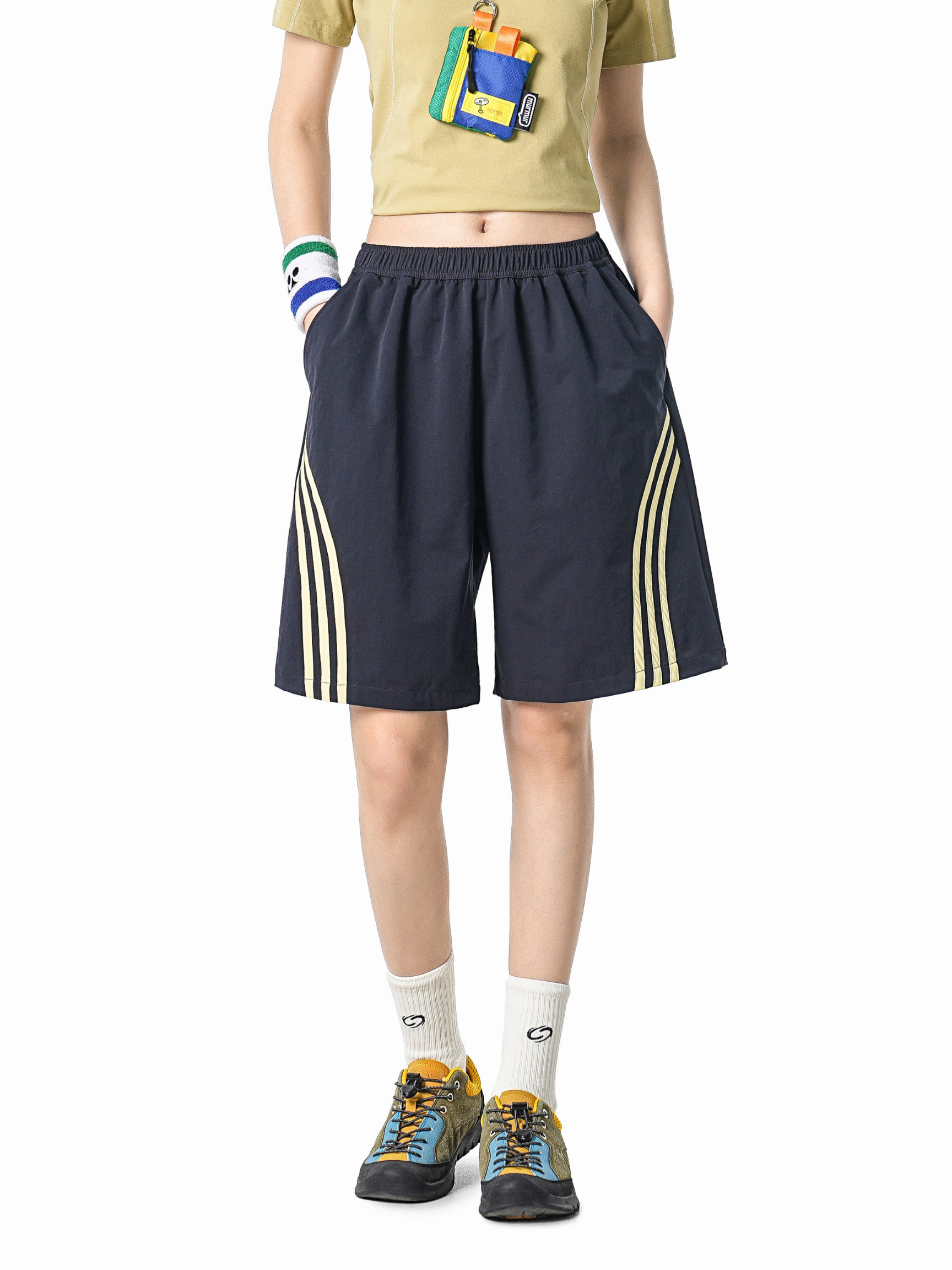 Plackart - triped Lightweight Breathable Shorts