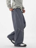 Frostspire - Contrast Cross-Line Adjustable Paratrooper Pants