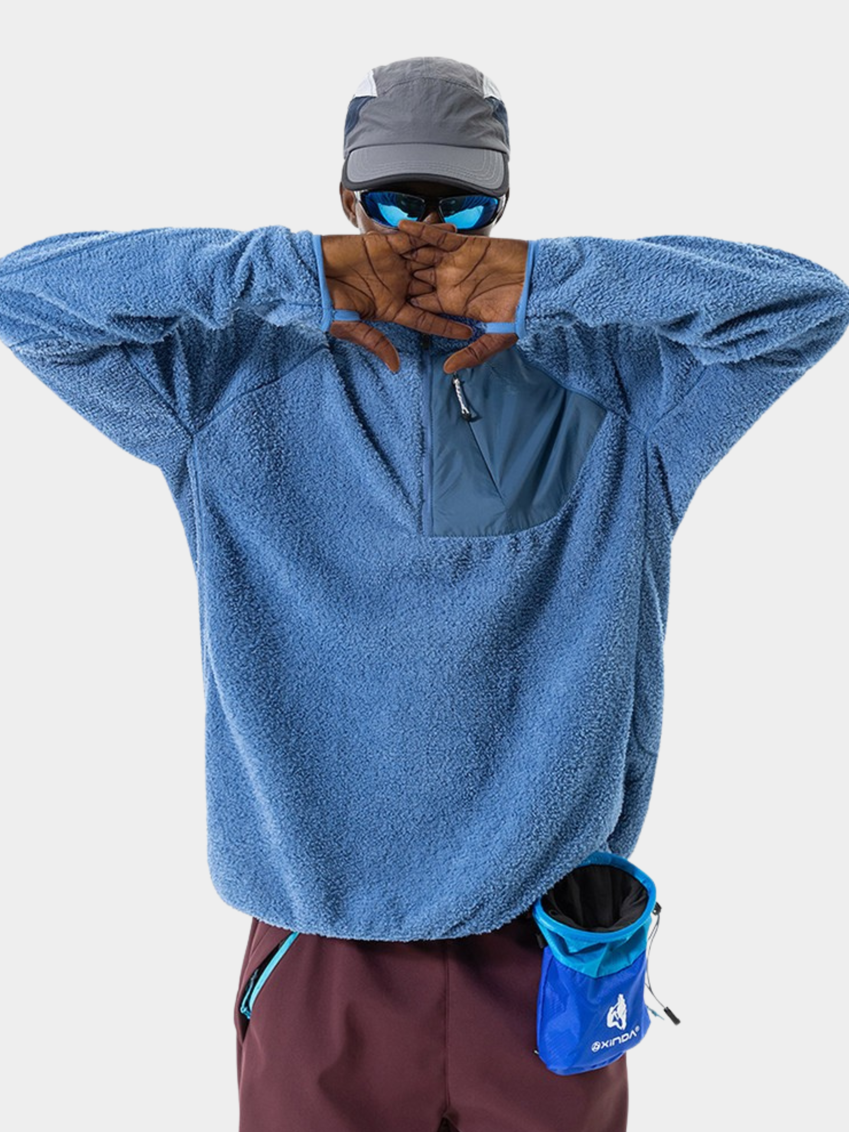 Arcadia - Unisex Half-Zip Fleece Liner Mock Neck Sweatshirt
