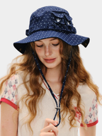 Duneflare - UPF50+ Protection Polka Dot Embroidered Utility Bucket Hat