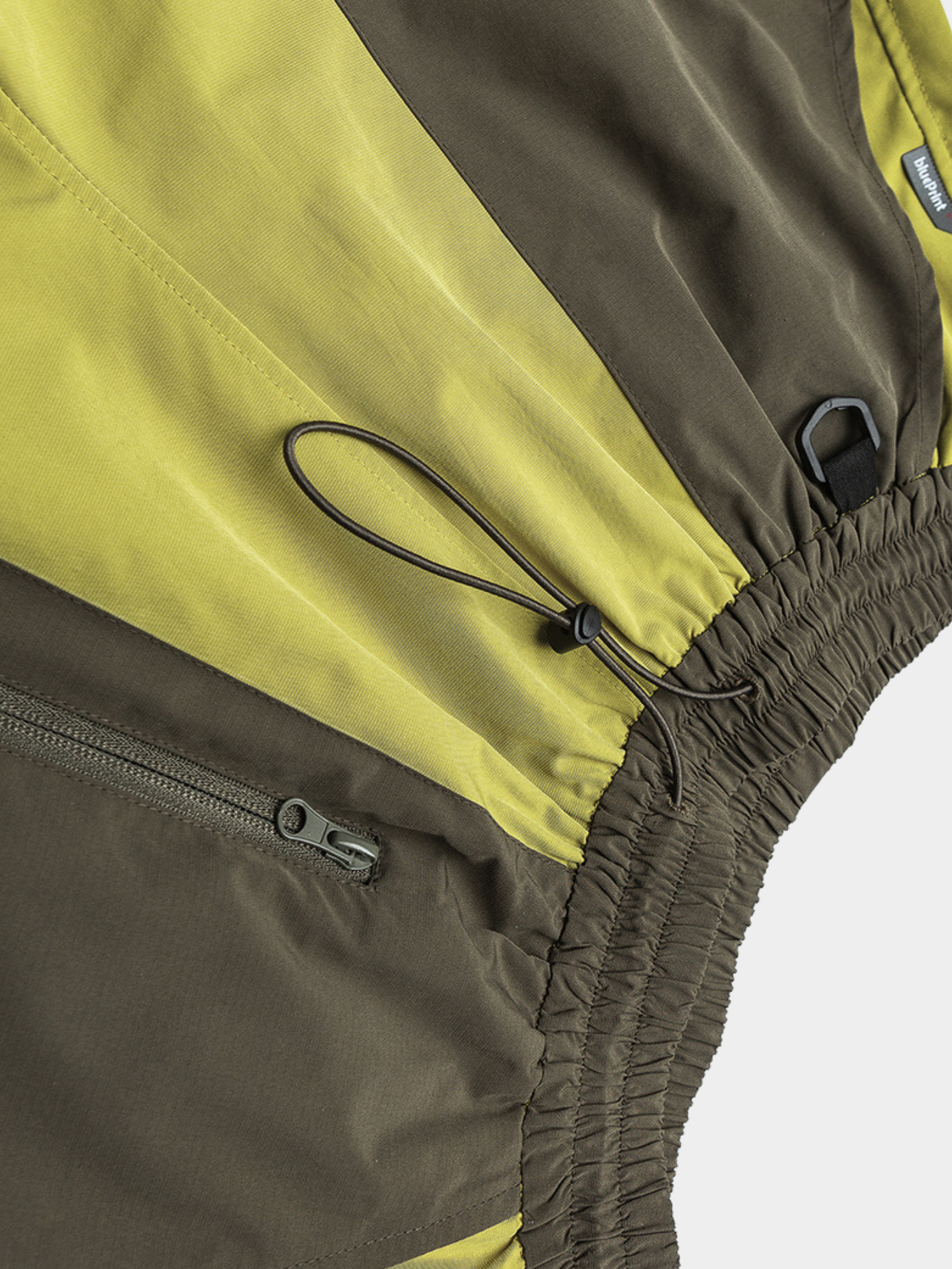BaseCooler - Men's Water-Repellent Color-Block Patchwork 5-Inch Shorts