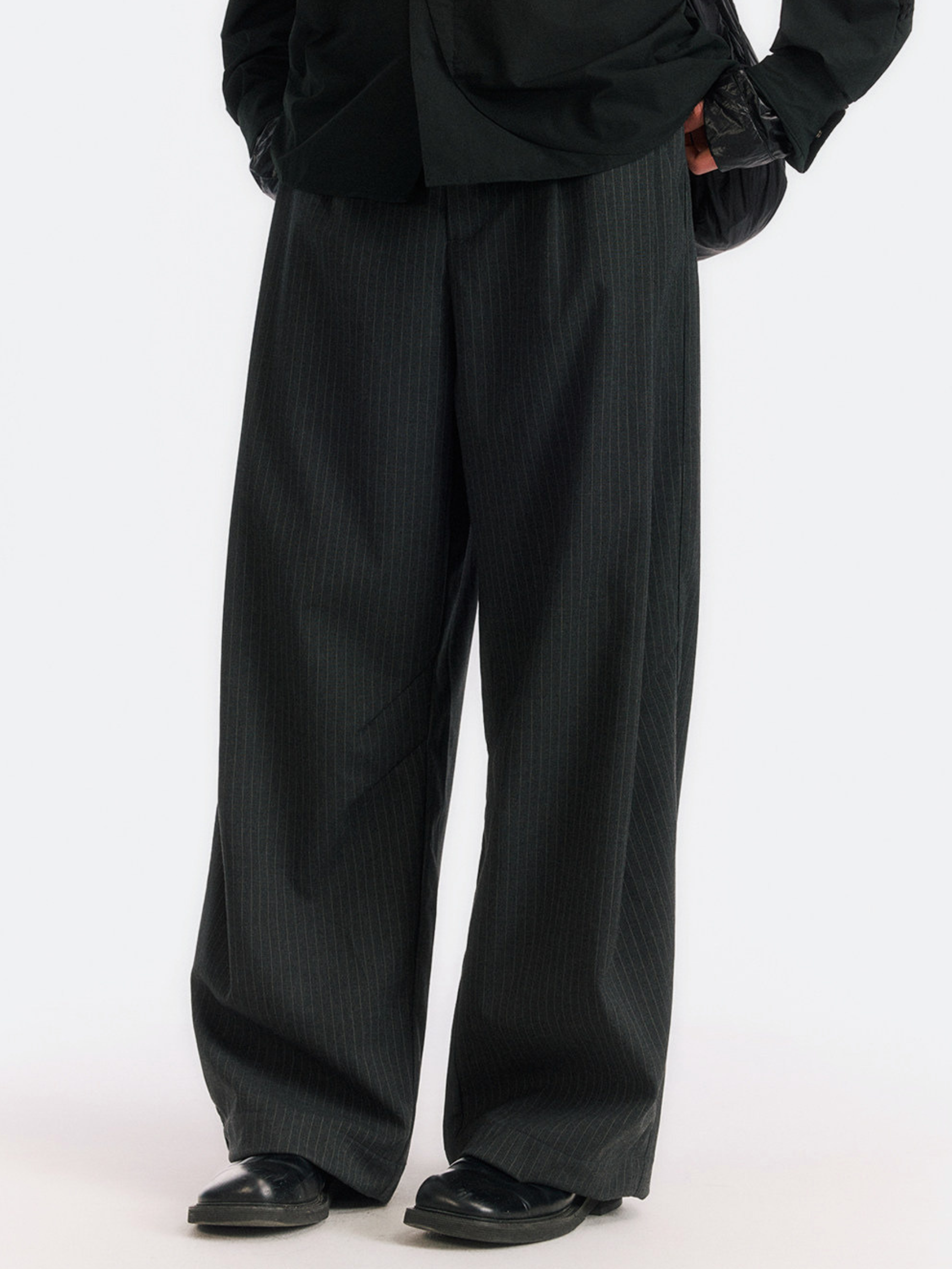FernGully - Unisex Breathable Striped Relaxed Drape Wide-Leg Pants