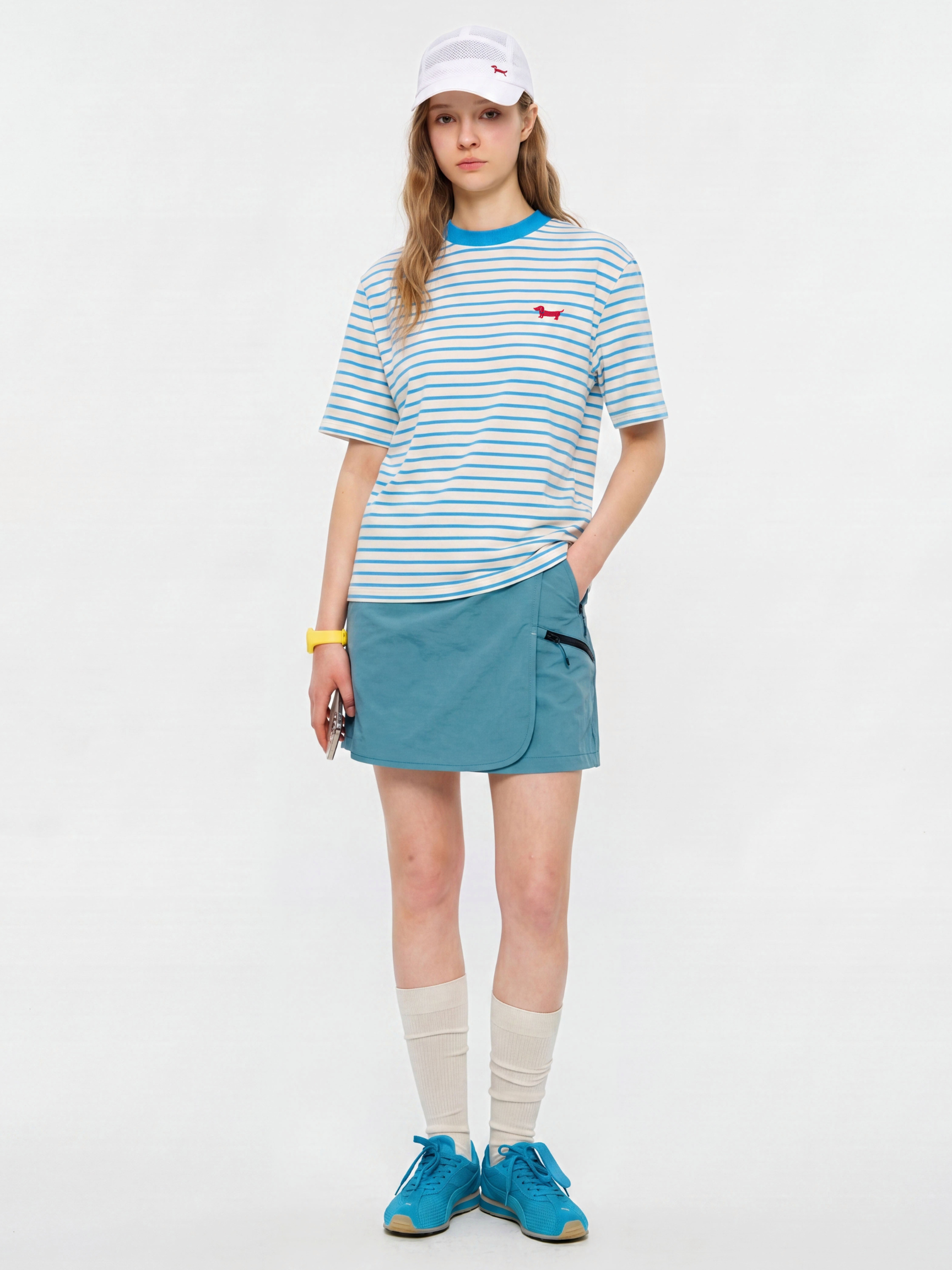 StillCloak - Striped Embroidered Cotton Relaxed T-Shirt