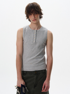 Frostfall - Slim Fit Ribbed Sleeveless Tank Top