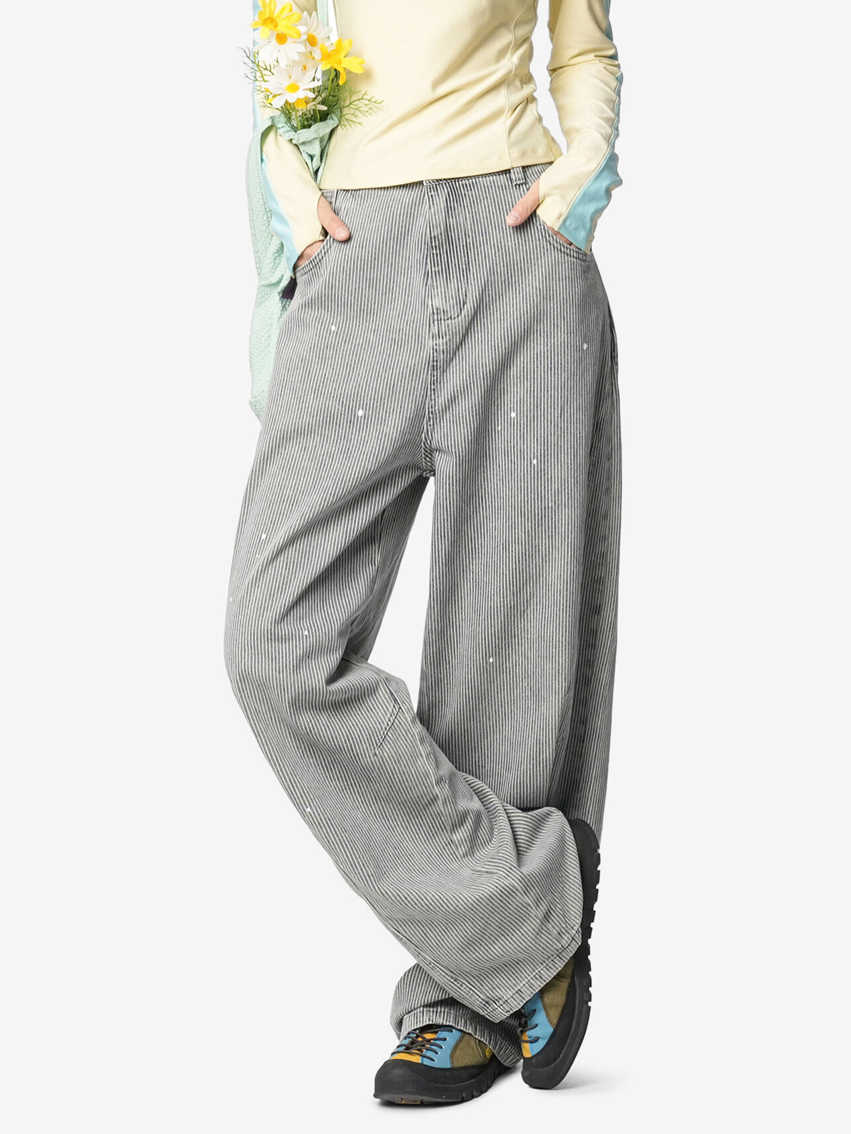 Highclimb - Striped Straight-Leg Pants