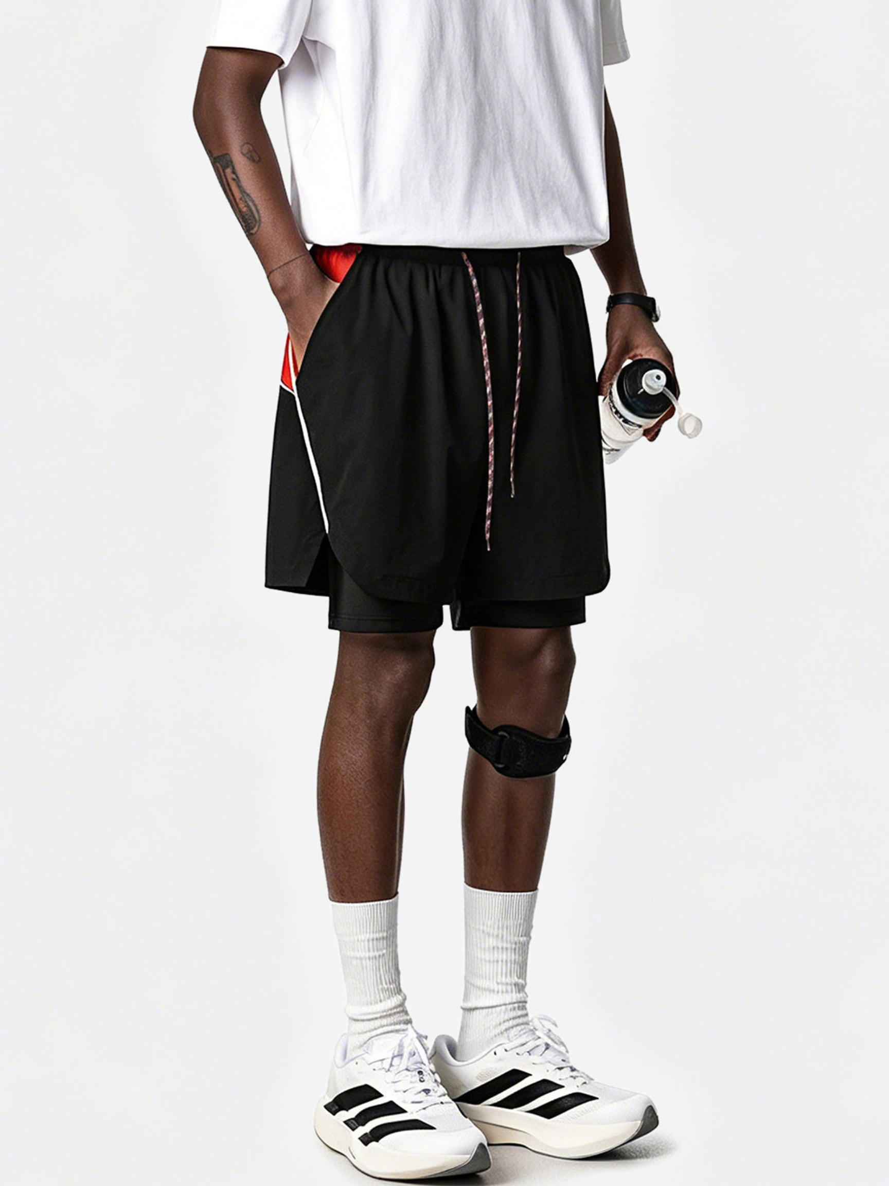 Trekker - Men's Lightweight Color-Block 2-in-1 Athletic Shorts
