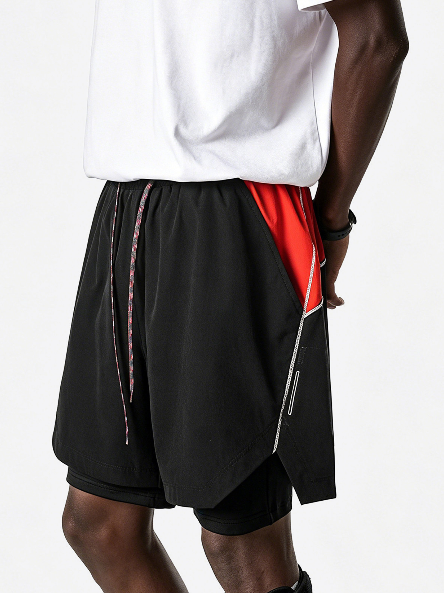 Trekker - Men's Lightweight Color-Block 2-in-1 Athletic Shorts