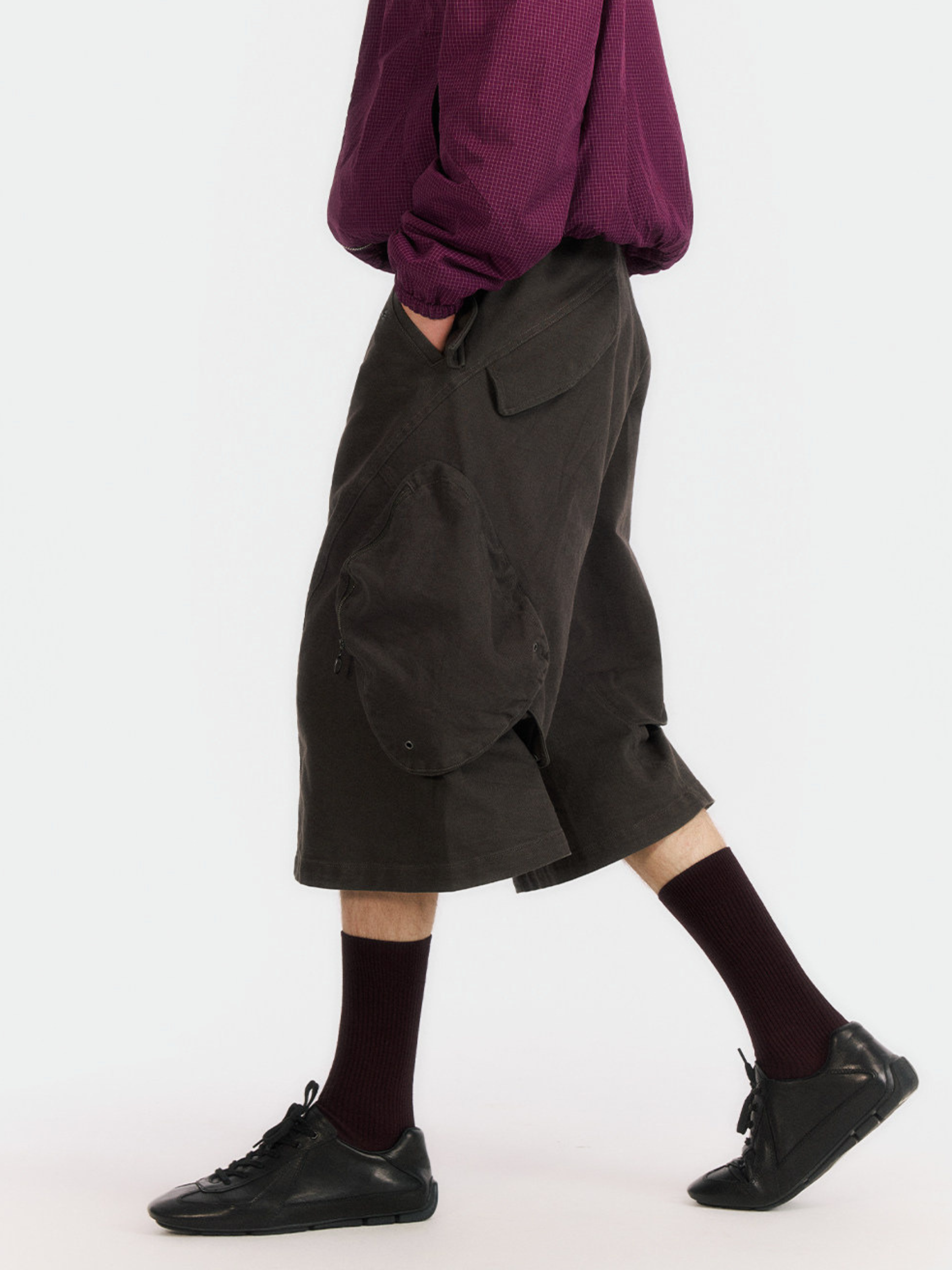 Overcast - Men's Adjustable Multi-Pocket Curved Cropped Pants
