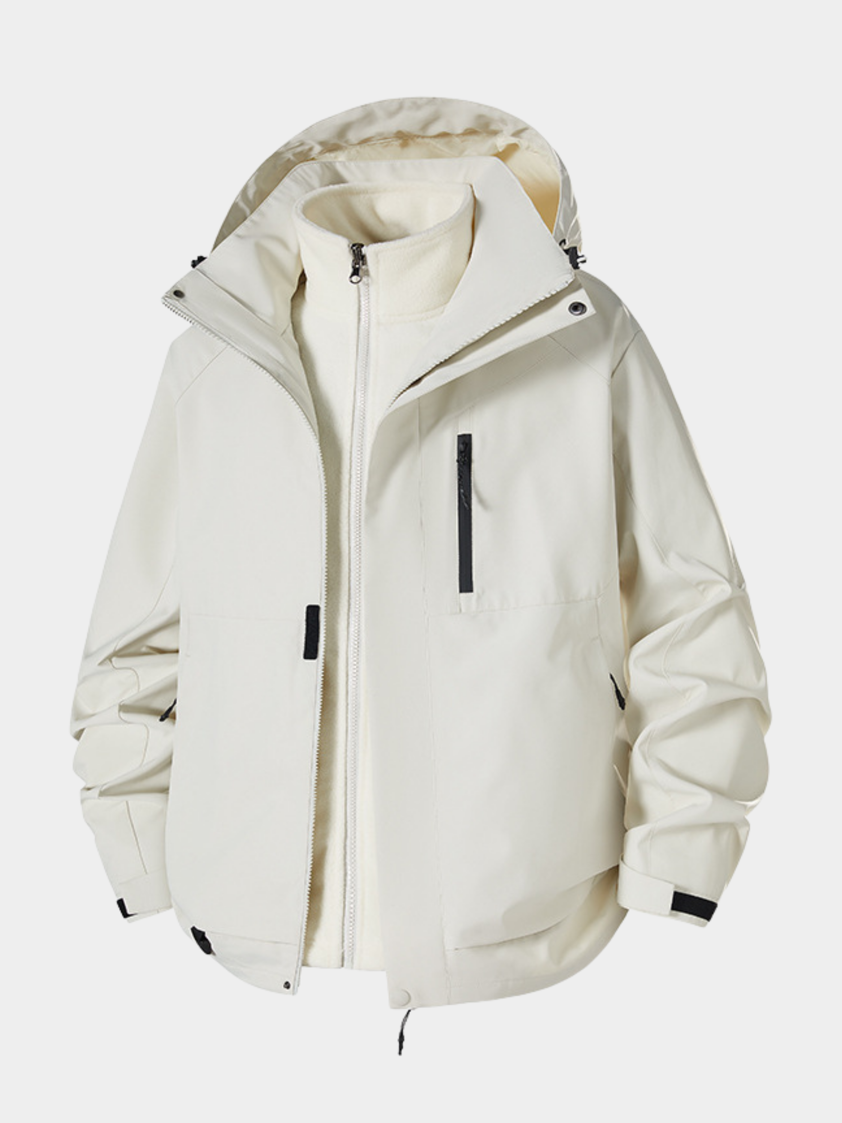 Spirewood - Unisex Water-Repellent 3-in-1 Detachable Hard Shell Jacket